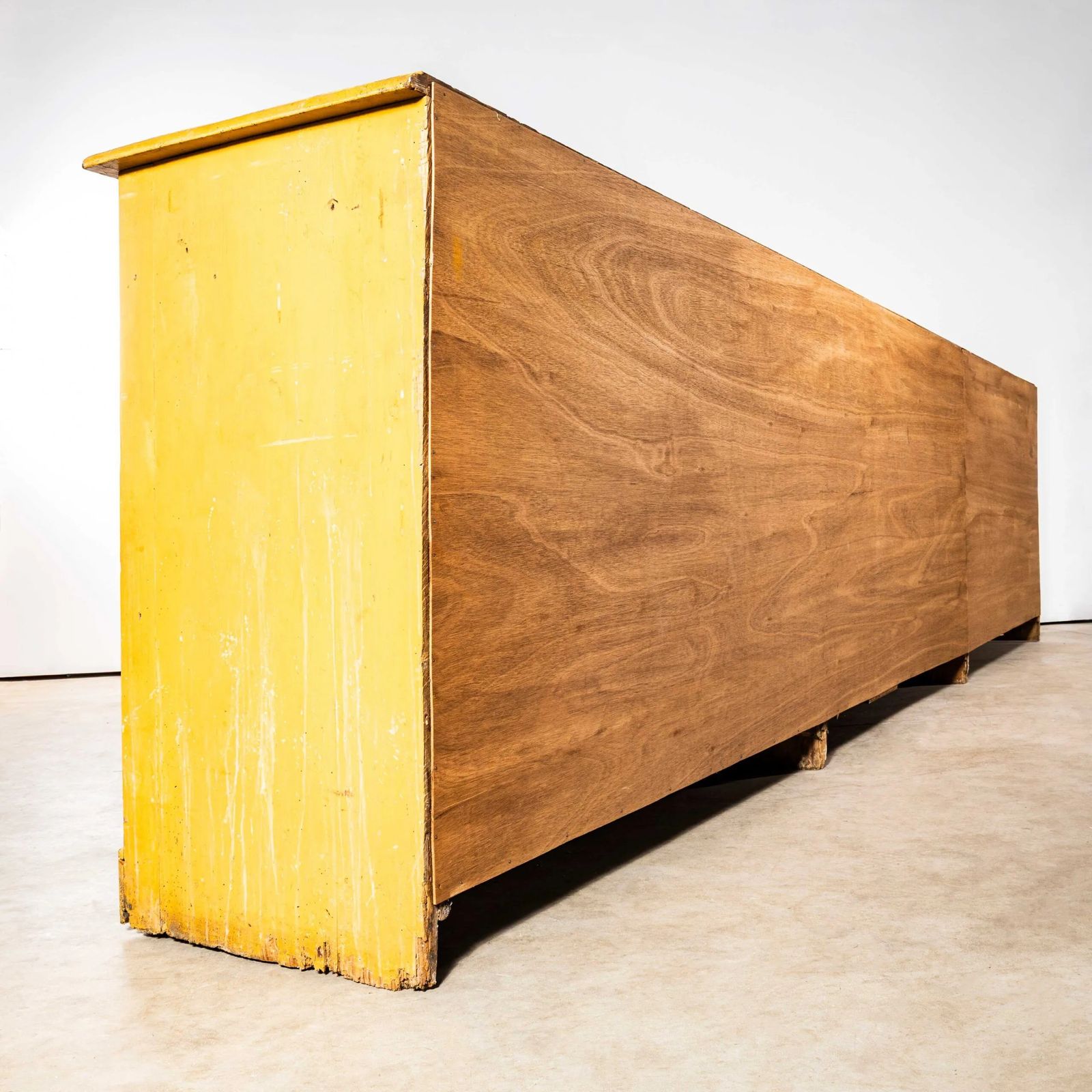 1940’s Original French Workshop Bank Of Drawers – 3.8m photo for sale