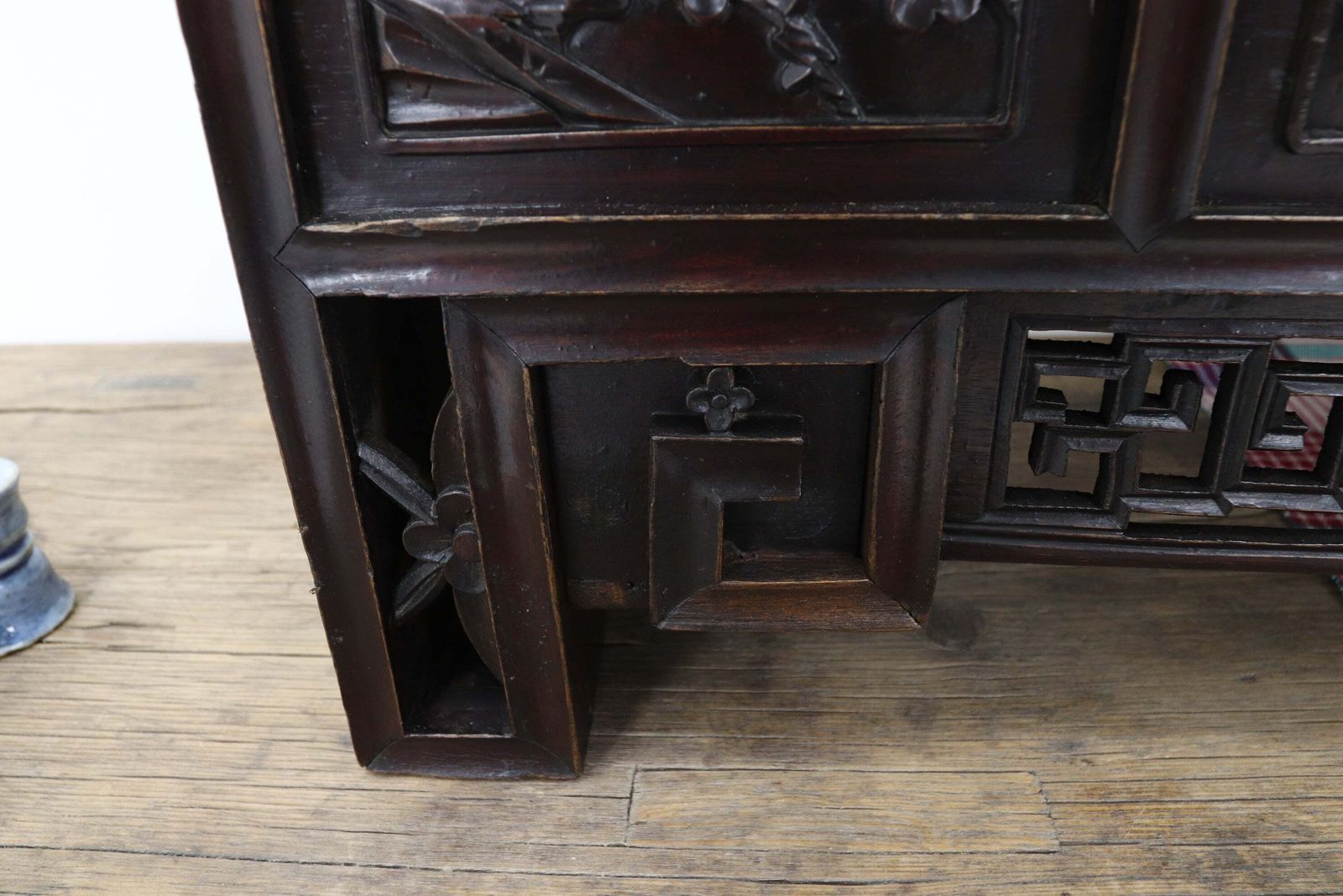 Late 19th Century Chinese Hand Carved Lady's Cabinet photo vintage