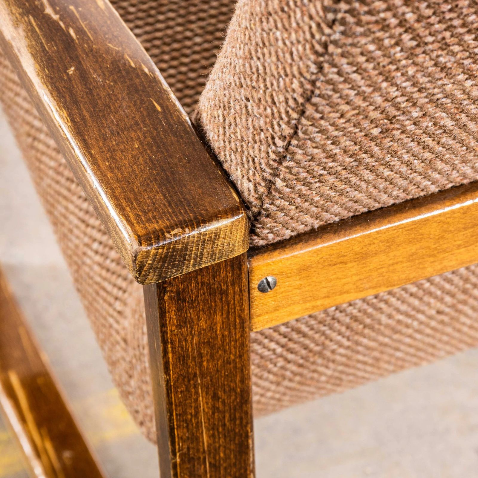 1950’s Re Upholstered Cube Armchair – Single Armchair photo buy