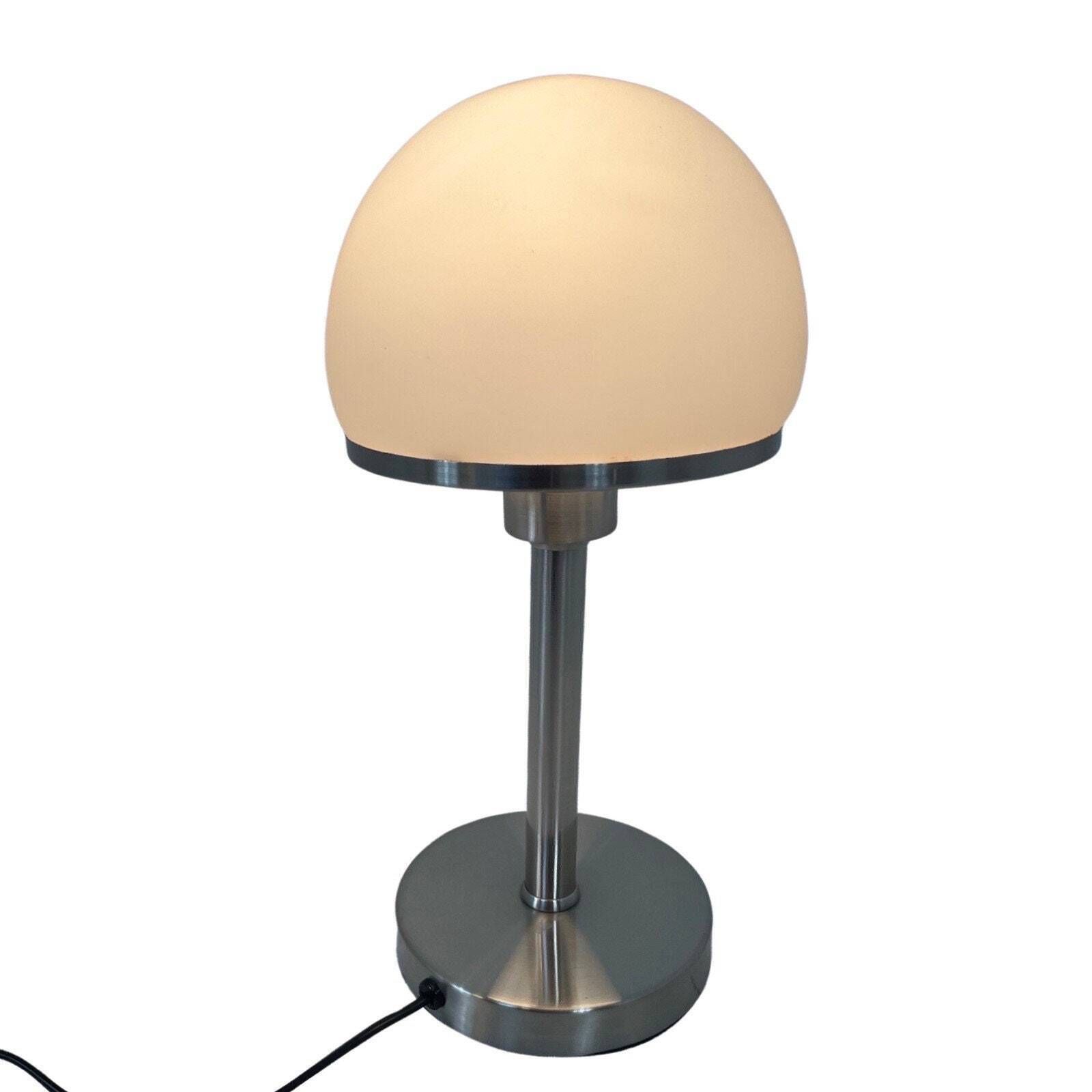 Bauhaus   Stainless Steel Table Lamp With Opaline Glass   In The Style Of Tecnolumen / Wagenfeld   Touch Activated Dimmer