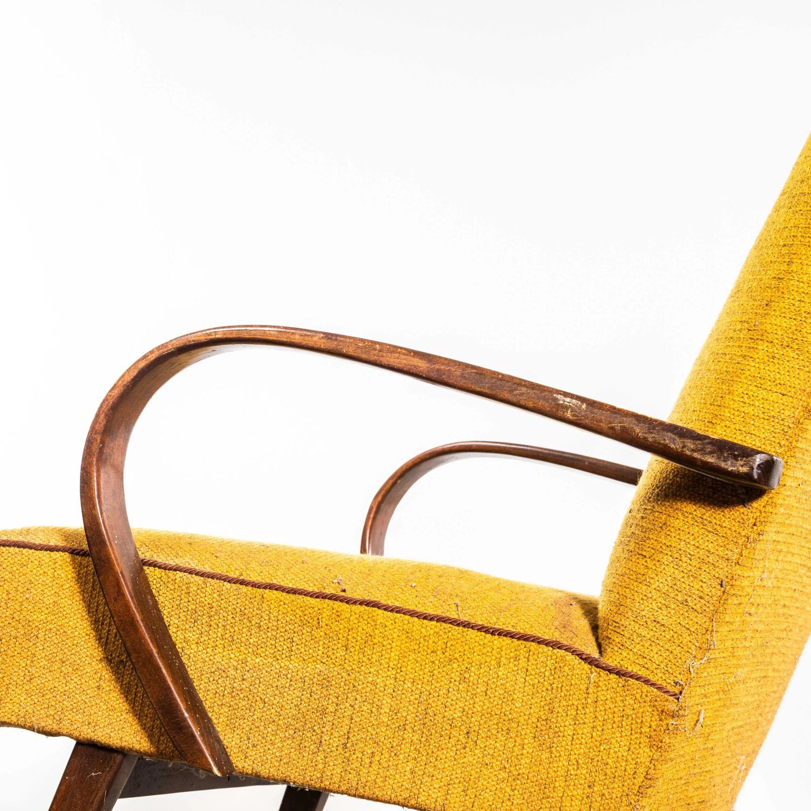 1960’s Jaroslav šmídek Original Armchairs In A Sunflower Basket Weave With Sprung Seat photo furniture