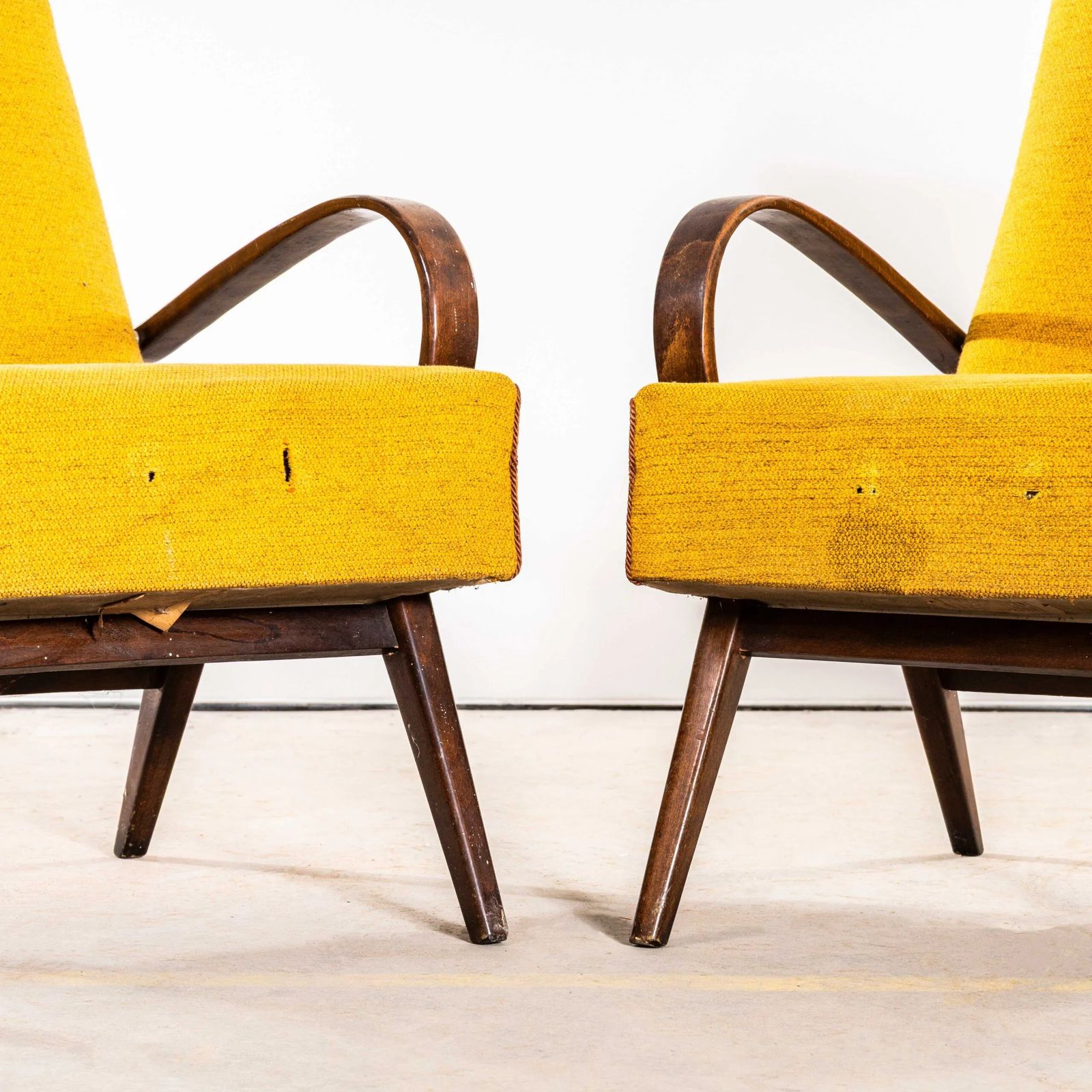 1960’s Jaroslav šmídek Original Armchairs In A Sunflower Basket Weave With Sprung Seat photo 834.0