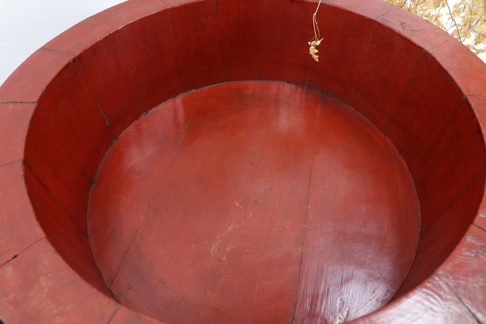 Late 19th Century Chinese Red Lacquered Wash Bowl (3) photo Home Decor