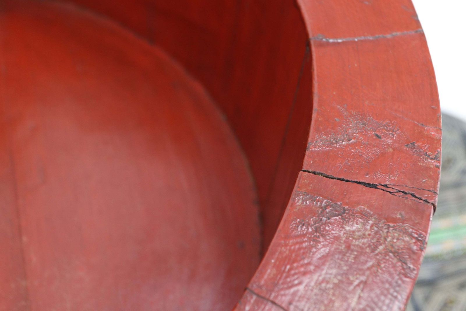 Late 19th Century Chinese Red Lacquered Wash Bowl (3) photo vintage
