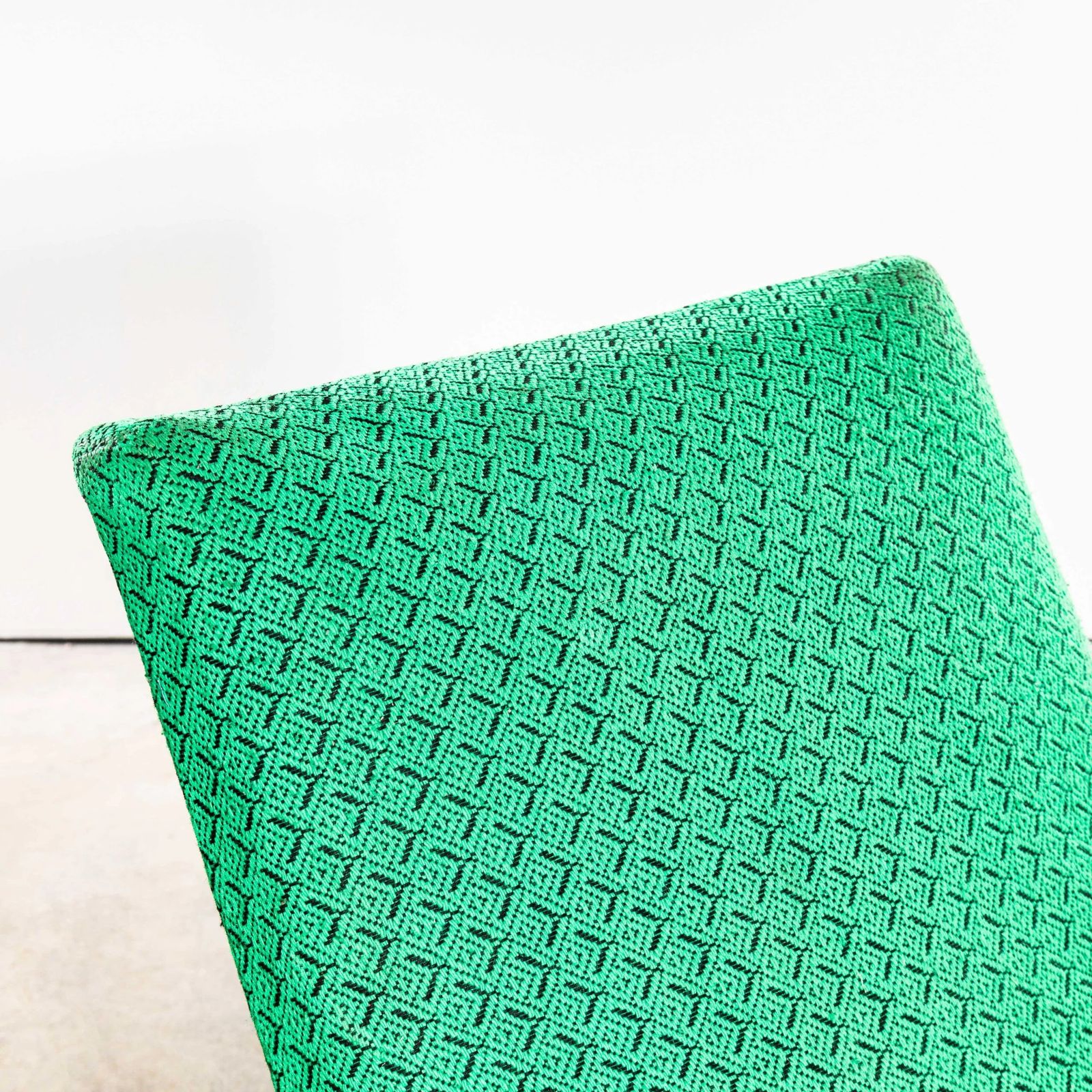 1950’s Jaroslav šmídek Original Armchairs In A Green Geometric Jacquard – Sprung Seat photo buy