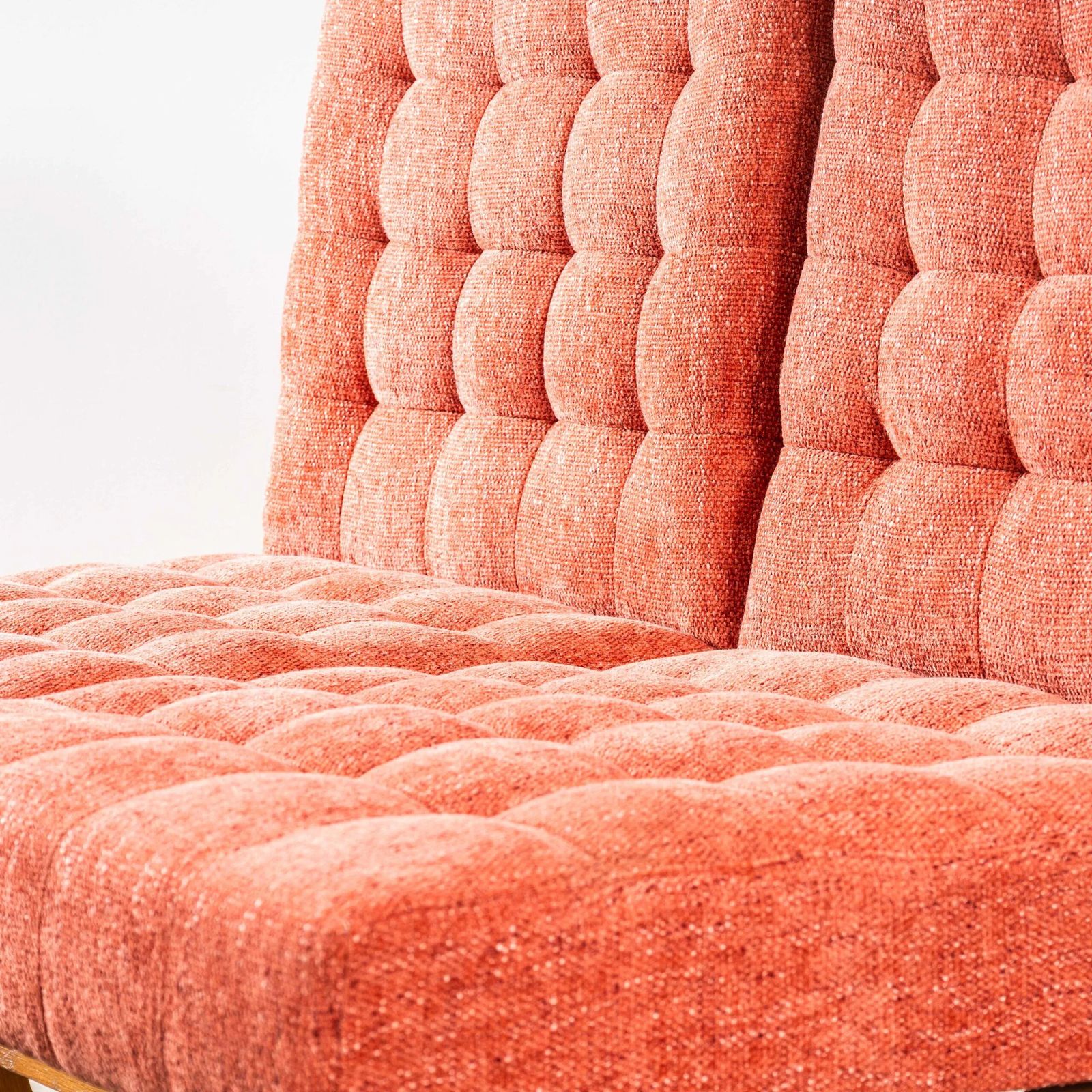 1970’s Ludvik Volak Coral Slubbed Weave Reupholstered Bratislava Side Chairs photo Furniture