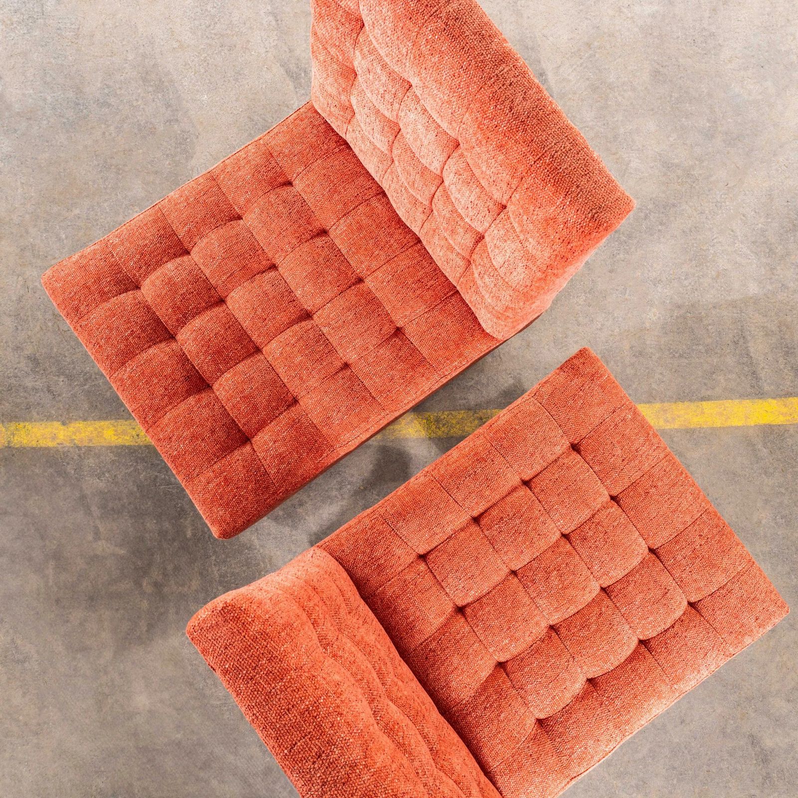 1970’s Ludvik Volak Coral Slubbed Weave Reupholstered Bratislava Side Chairs photo buy