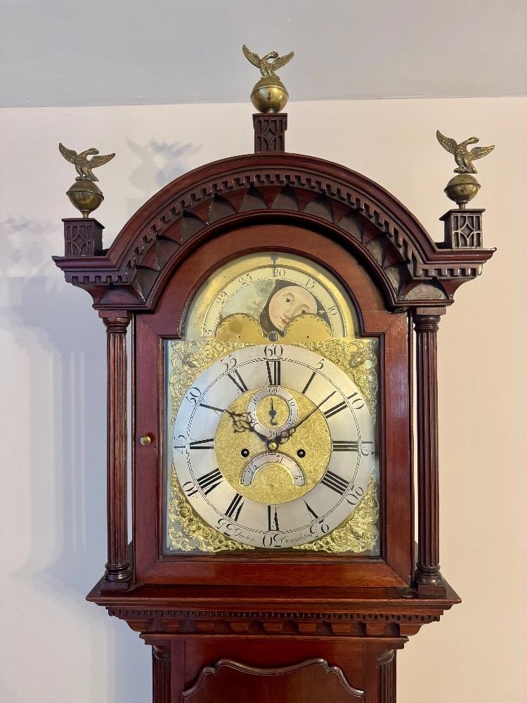 Fantastic Quality Antique George III Mahogany Eight Day Long Case Clock photo furniture