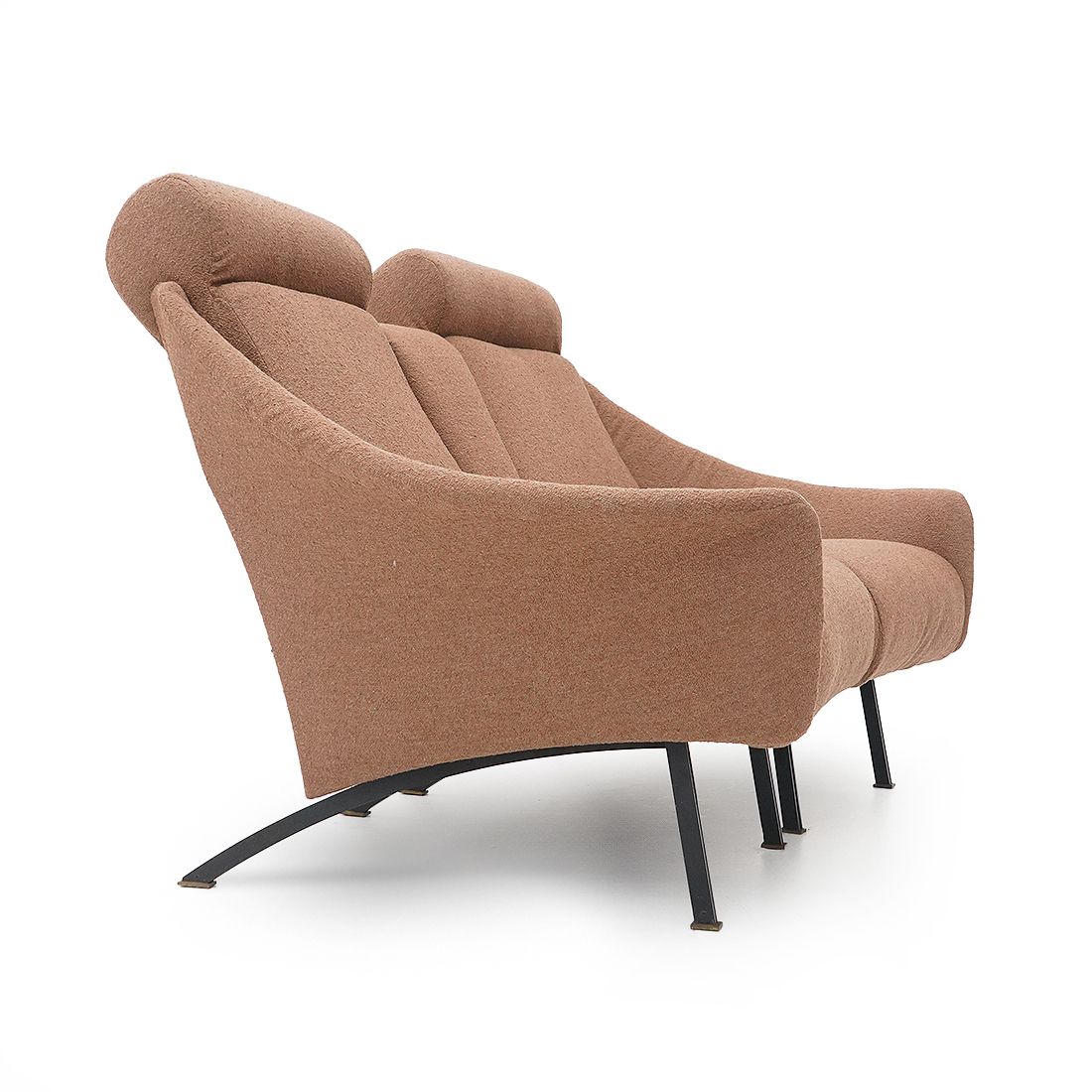 2 Seater Sofa In Hazelnut Bouclé, 1950s photo vinterior