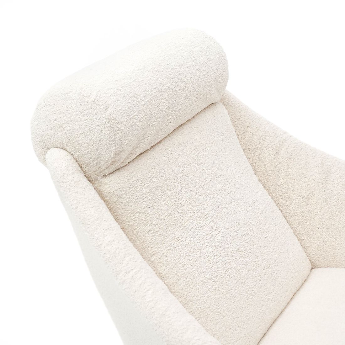 3750.0 Pair Of White Bouclé Armchairs, 1950s photo