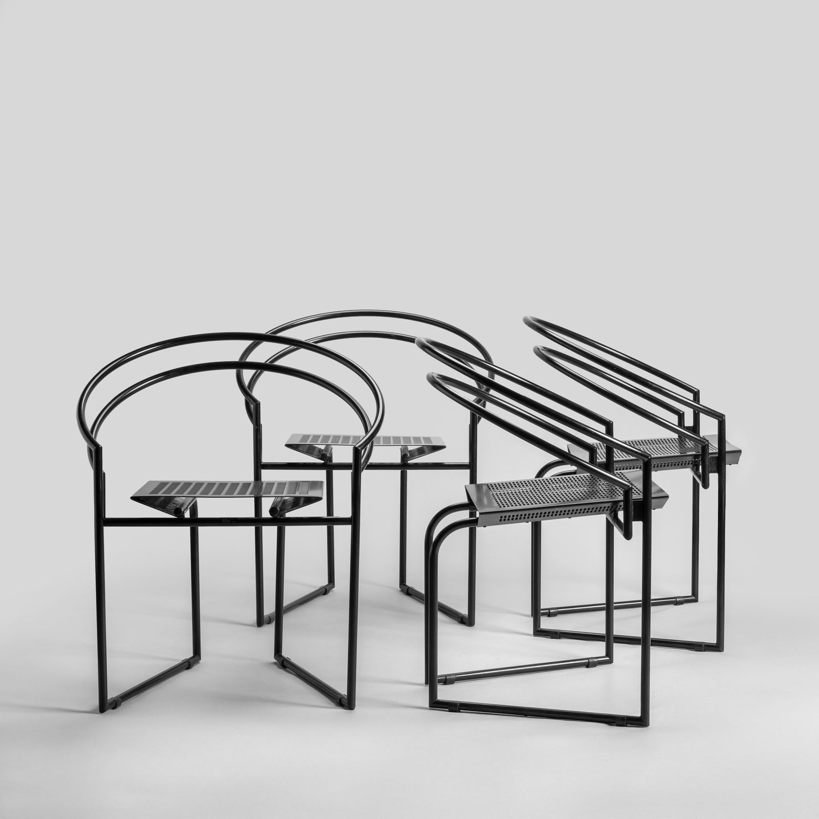Mario Botta, Set Of Four 'Latonda' Chairs, Italy, 1987