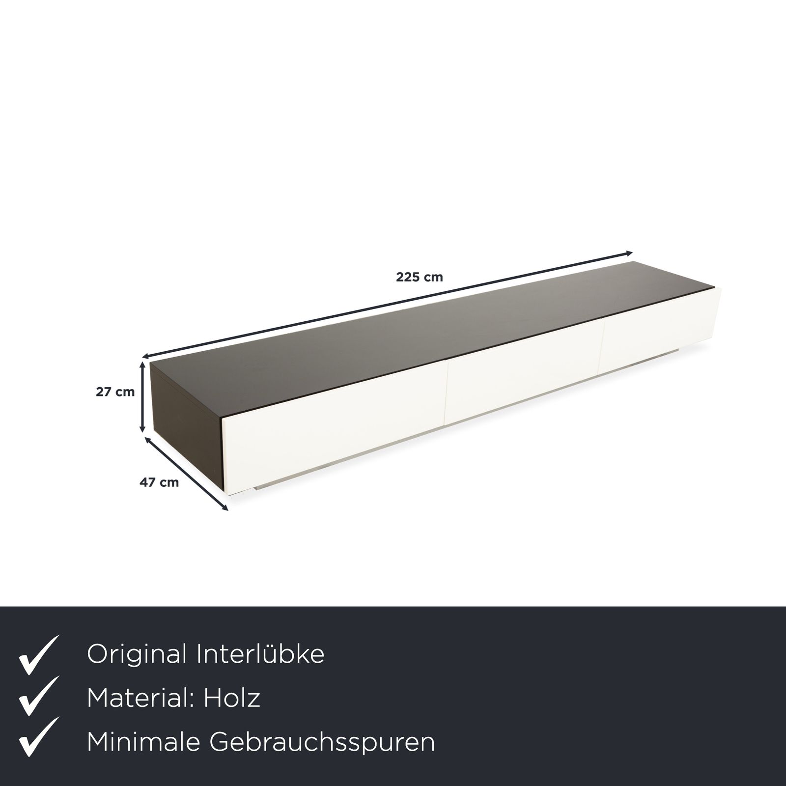 Interlübke Cube Wooden Sideboard White Anthracite Black Lowboard Tv Board Drawers photo furniture