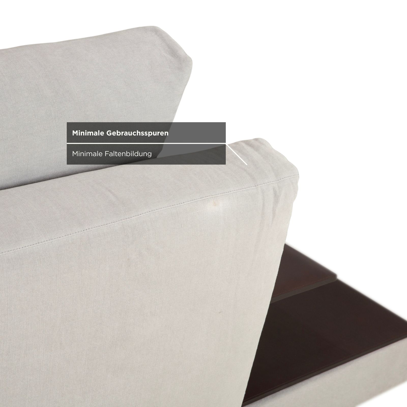 Mobilier Canapé d'angle Walter Knoll Grand Suite en tissu gris clair et cuir photo
