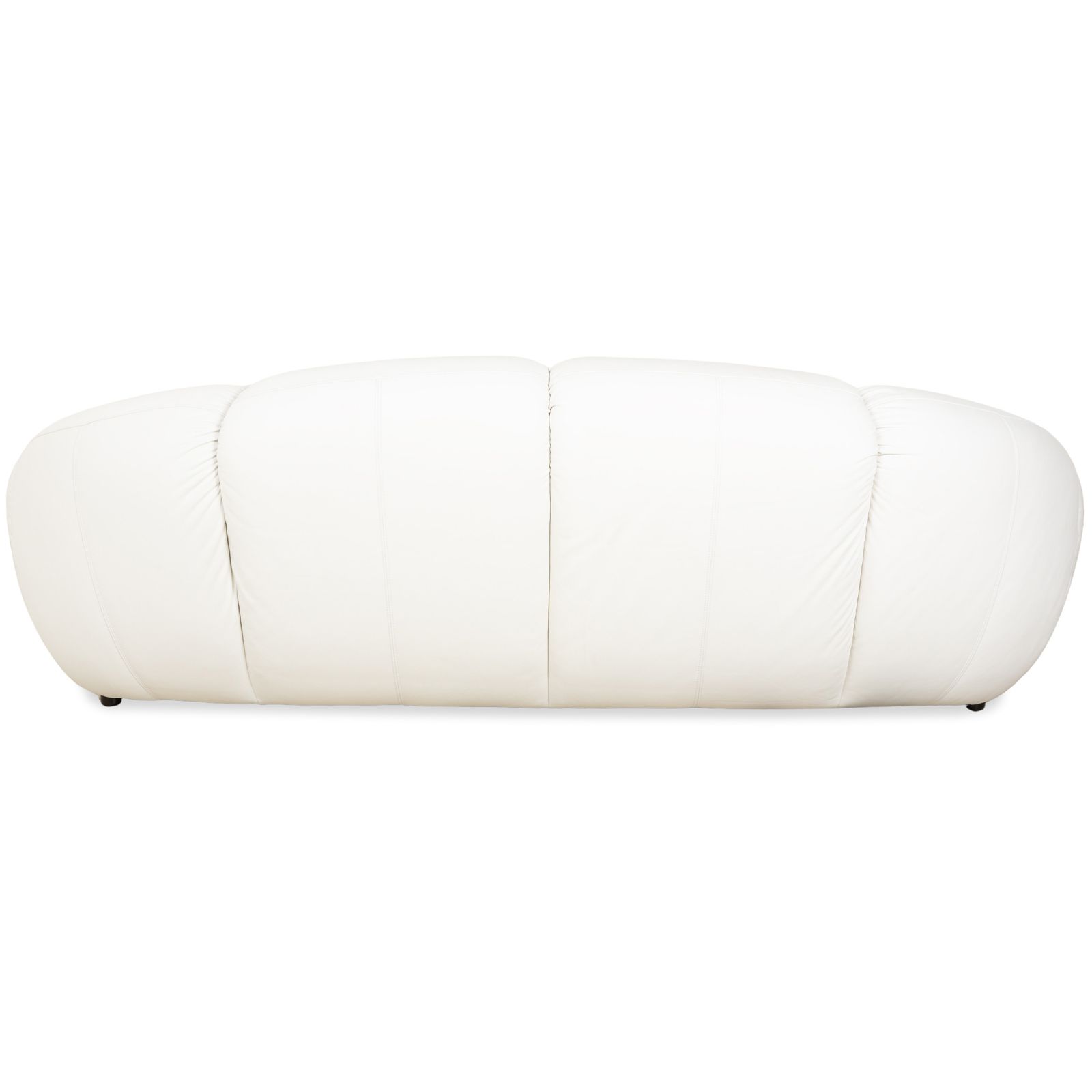 Mobilier Lit Bretz Rubber en cuir blanc crème, 200x200 photo