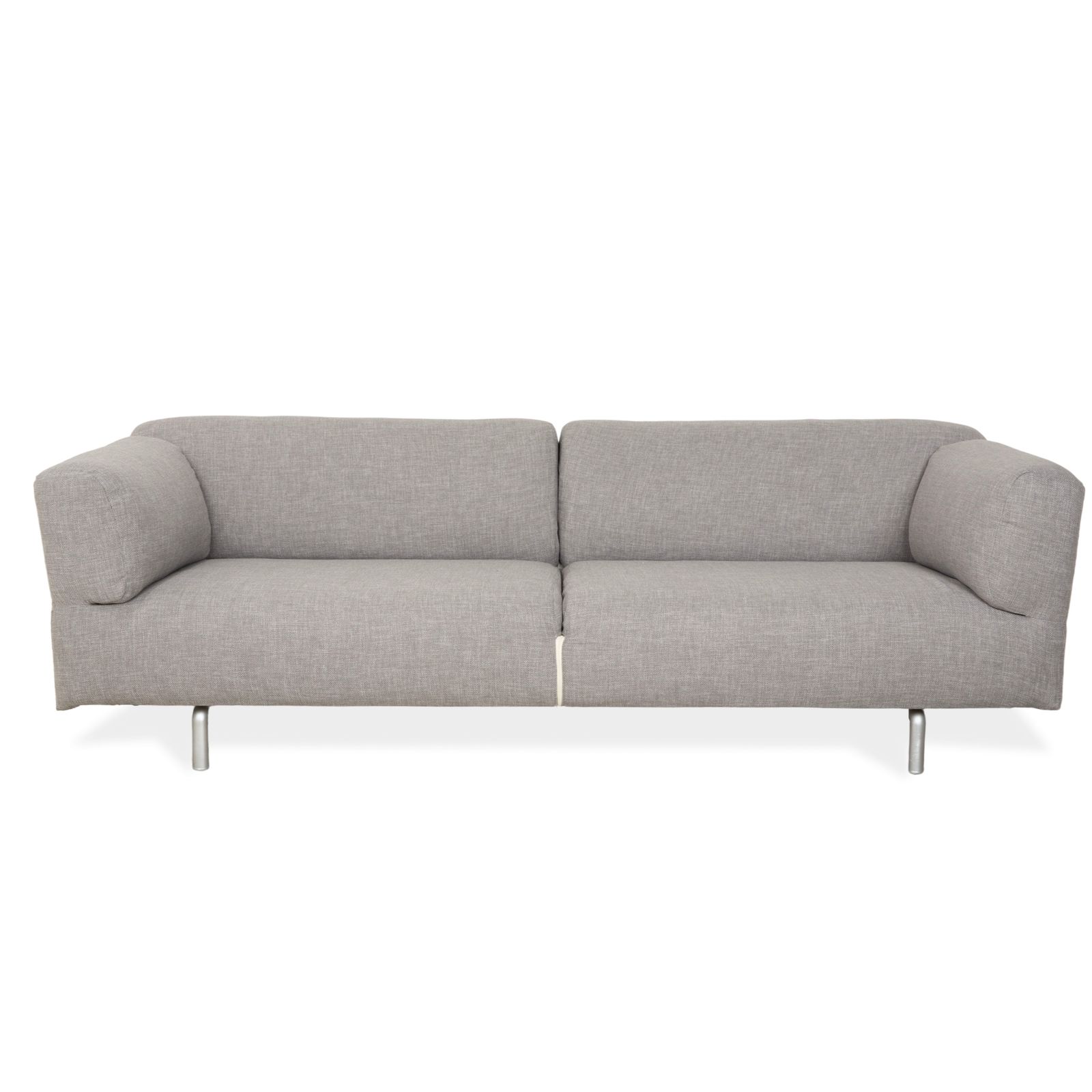 Cassina Met 250 Stof Driezitter Lichtgrijs Bank Opnieuw Bekleed