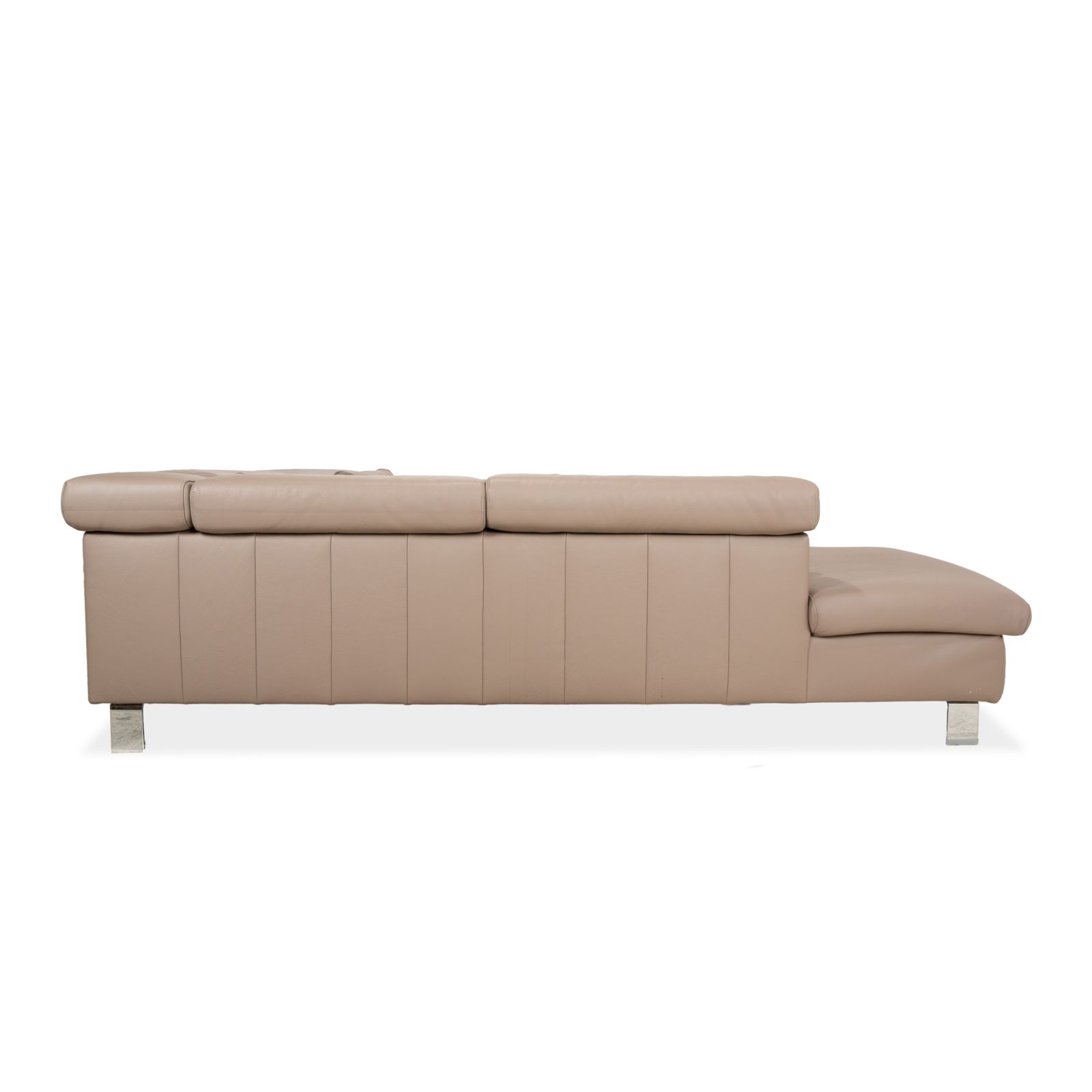 Mobilier Canapé d'angle Ewald Schillig Dream Star en cuir marron taupe, fonction manuelle photo
