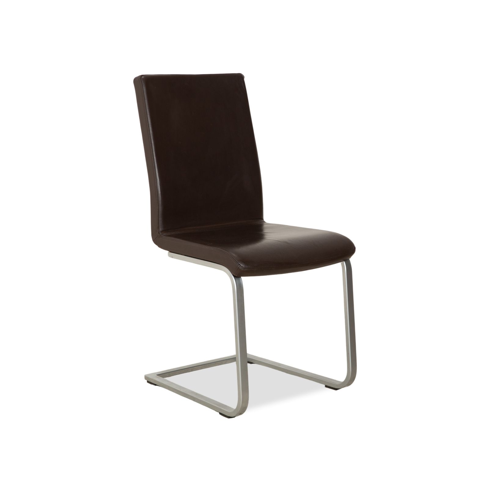Set Of 6 Wöstmann Leather Chairs, Dark Brown photo for sale