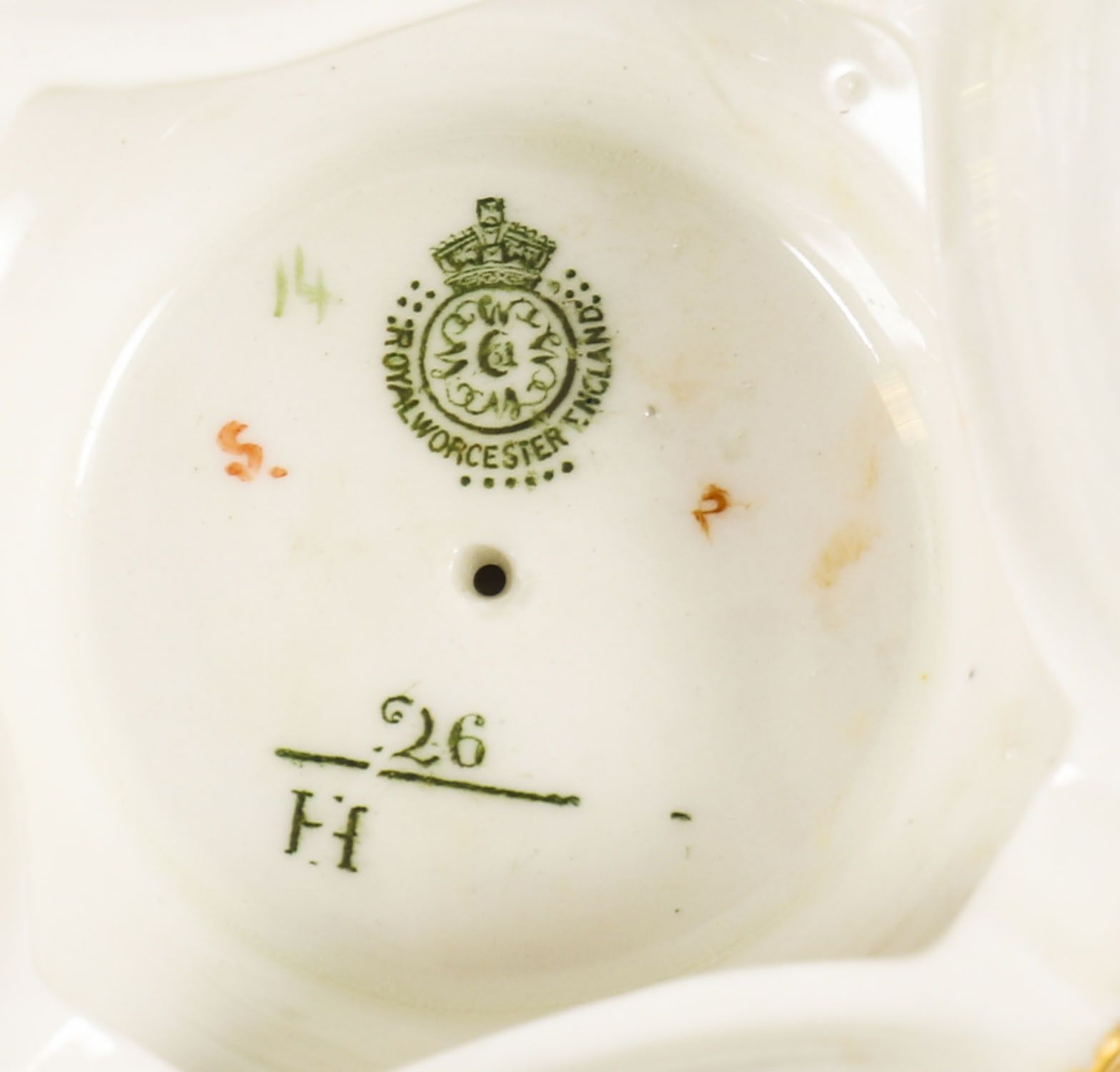 Antique Royal Worcester Ovoid Porcelain Vase Dated 1909 19th C photo 340.0