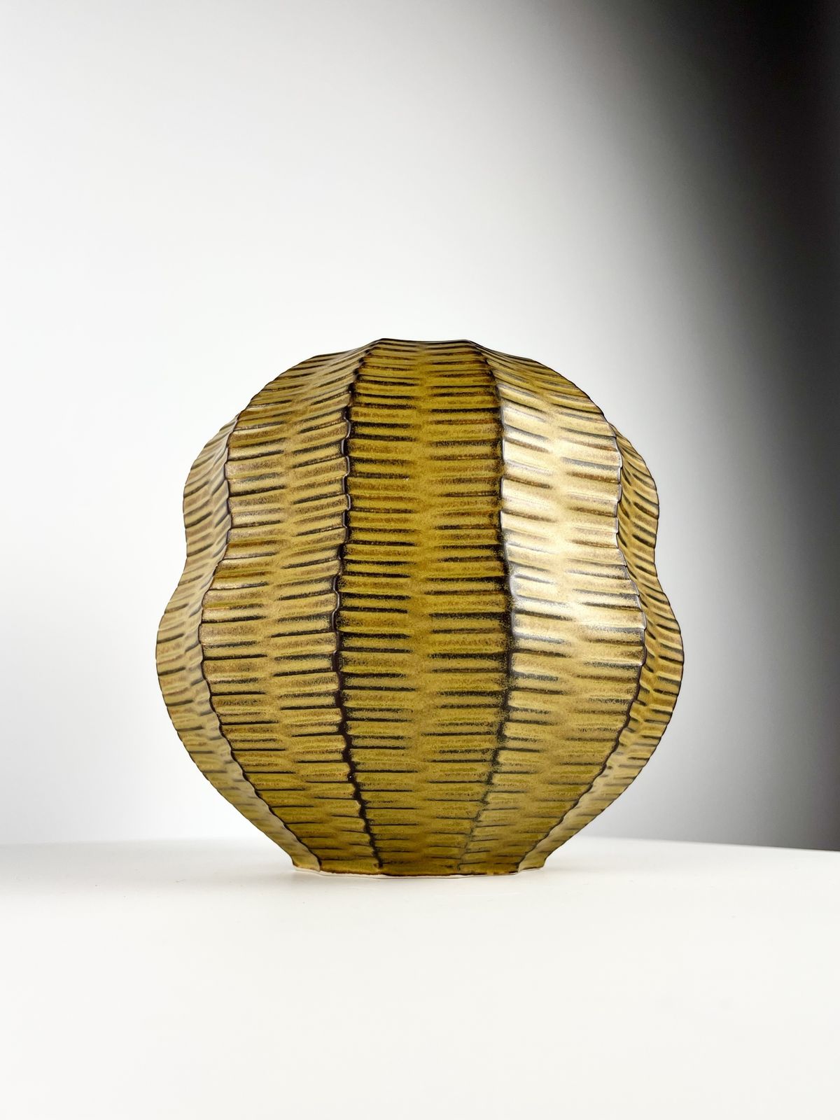 Heinrich Fuchs For Luisenburg Keramik ‘Calabash’ Vase, Germany 1970s photo furniture