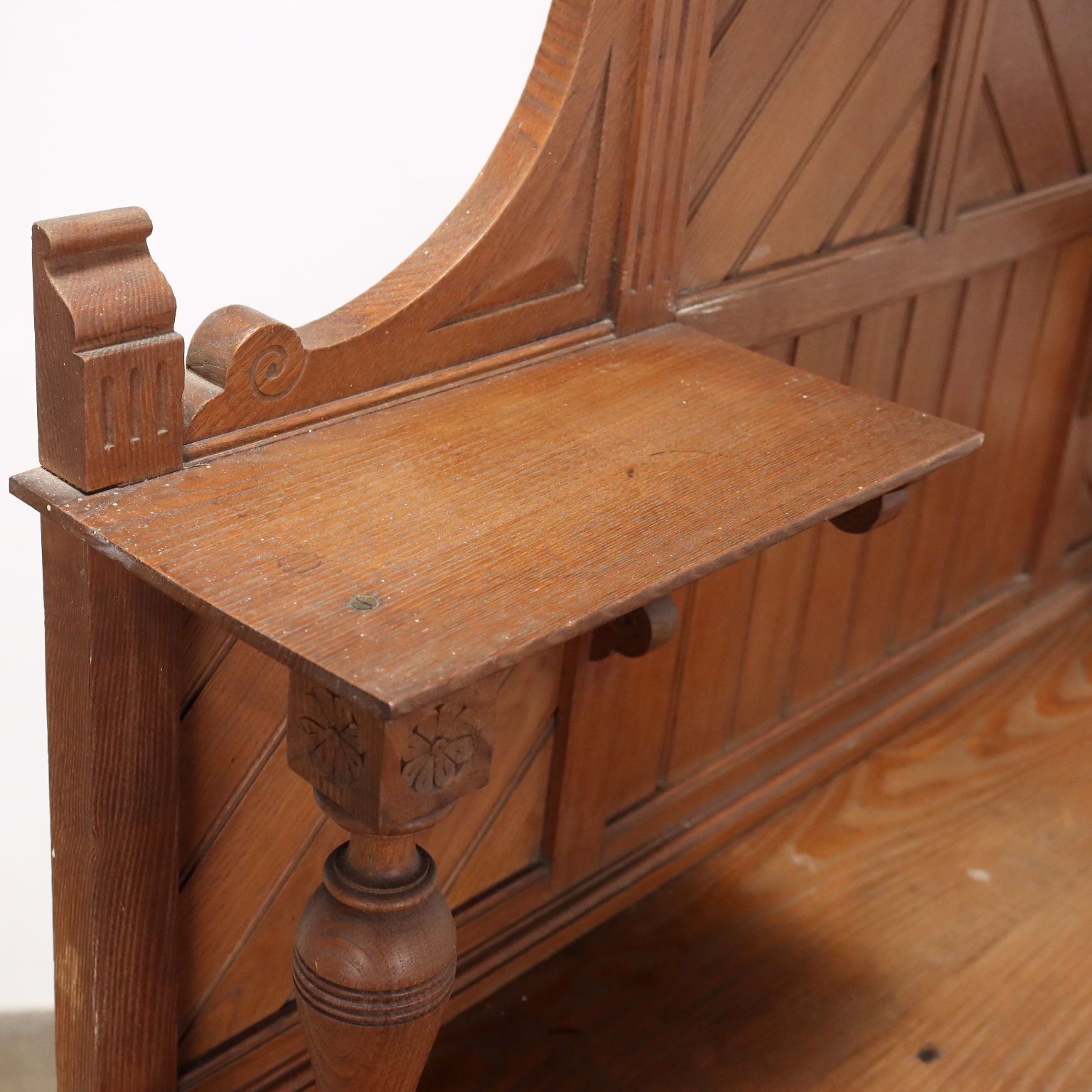 Showcase Art Nouveau Oak 2 Drawers Italy XX Century photo vinterior