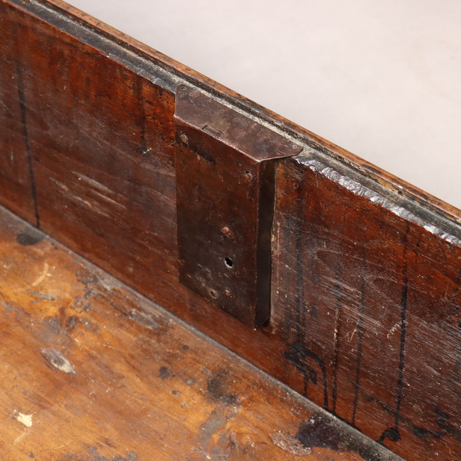 photo buy Antique Baroque Flap Cabinet Walnut Maple Italy XVIII Century