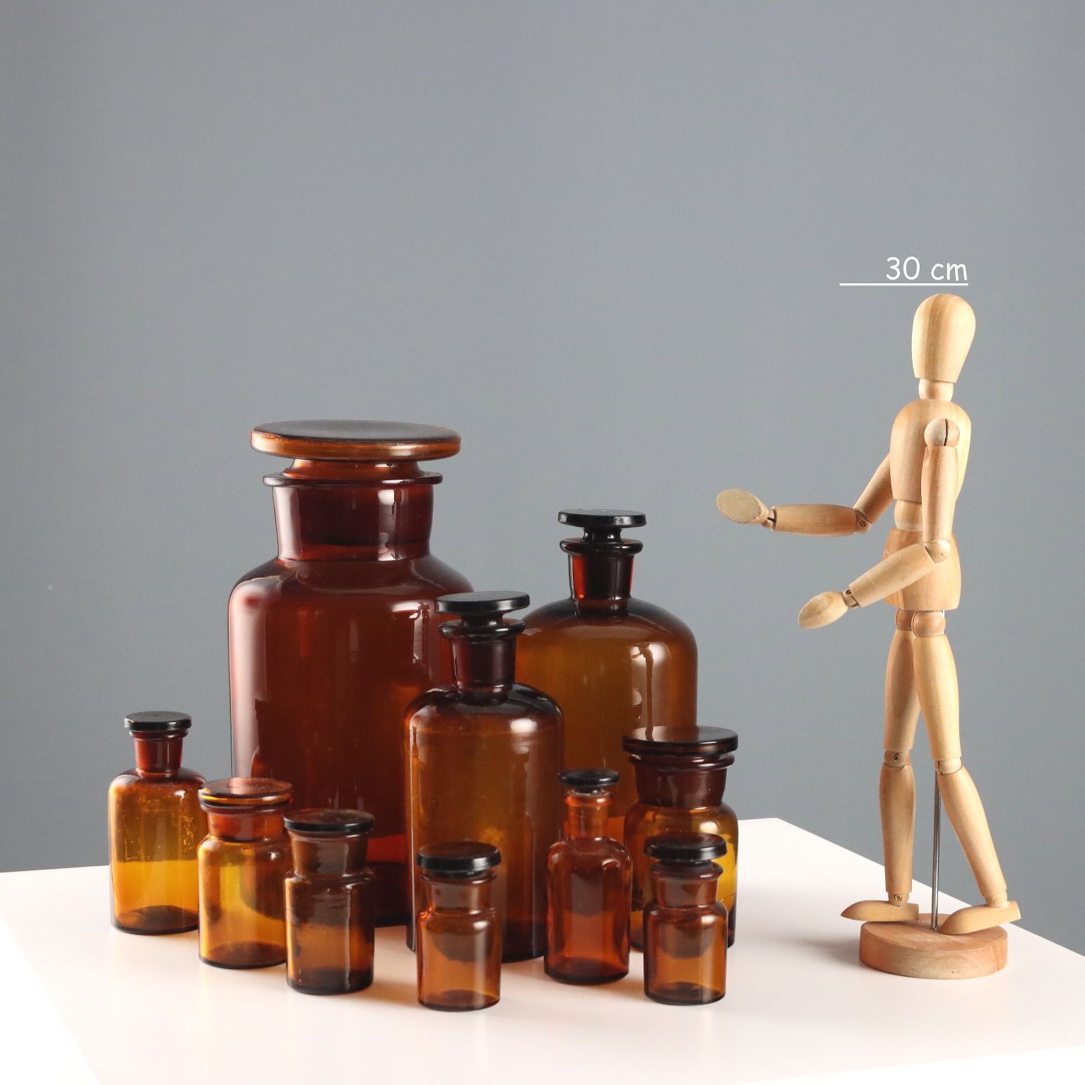 Antique Apothecary Jugs Various Dimensions Italy XX Century photo furniture