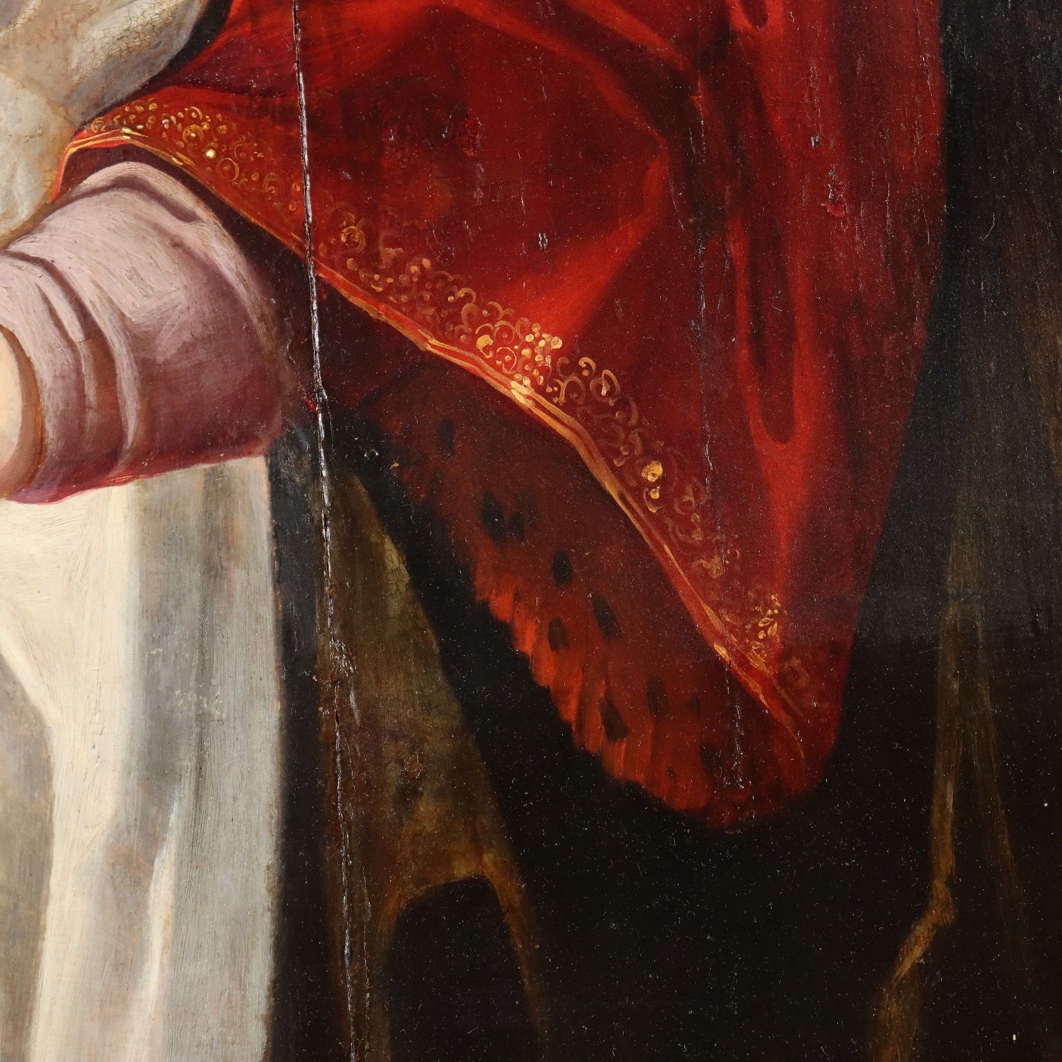 Antique Painting The Mystical Marriage Of St. Catherine XVI Century photo vintage