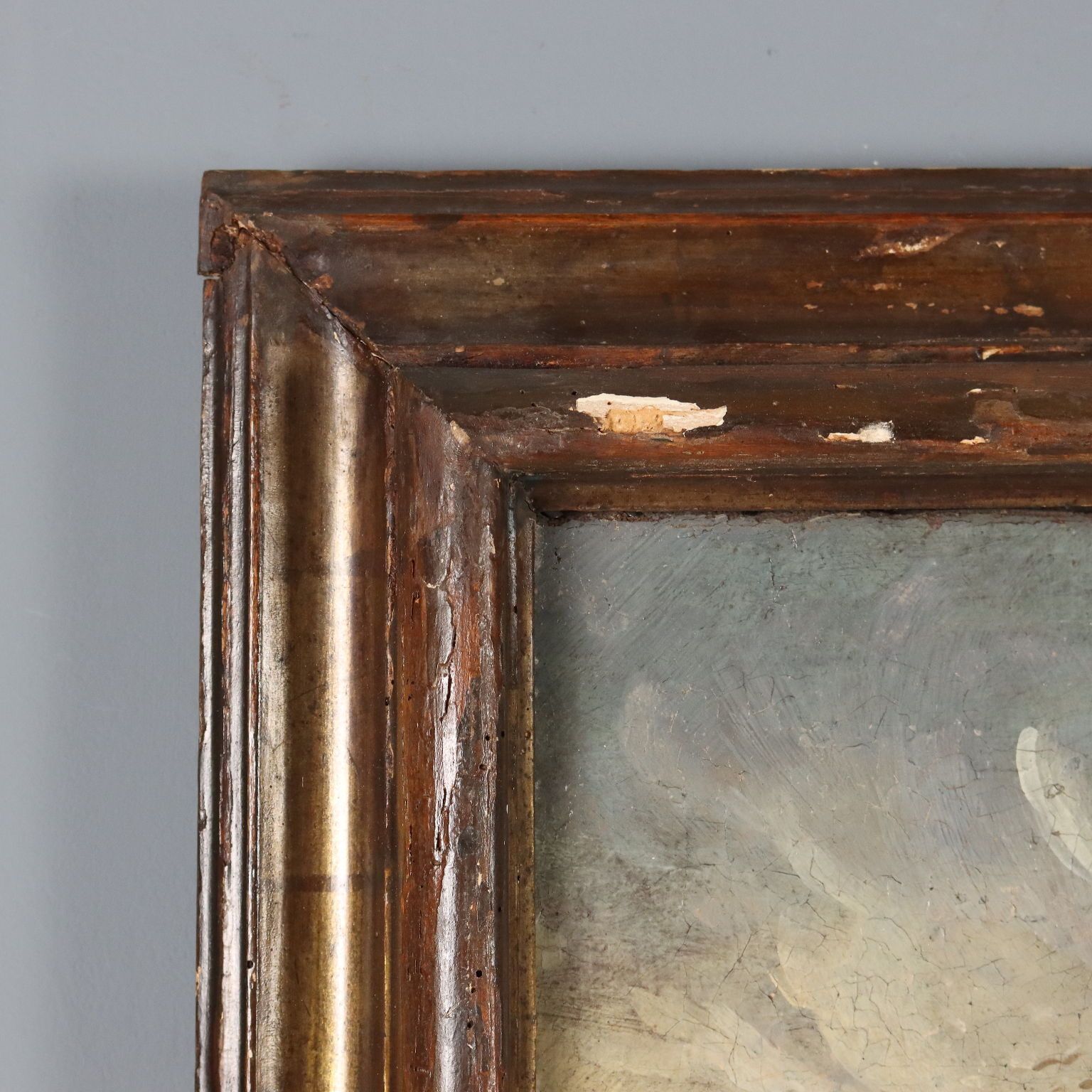 photo furniture Antique Painting Landscape With Buildings Oil On Canvas XVIII Century