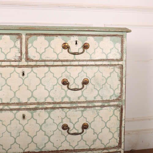 English Painted Chest Of Drawers photo for sale