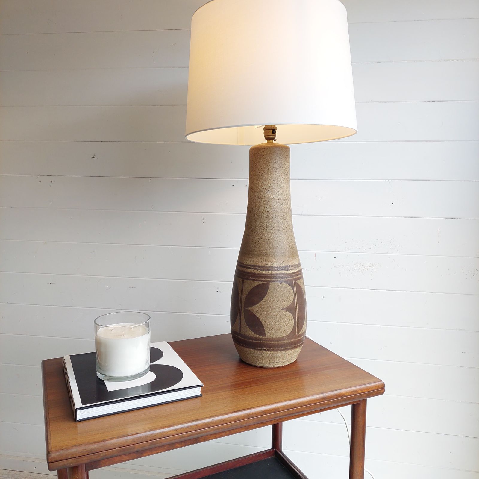 Mid Century Studio Pottery  Large Lamp Base Scandinavian Marianne Starck Stoneware  Style, 1960/70s photo 225.0