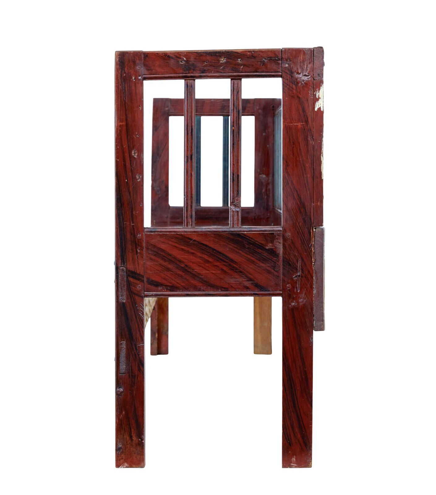 Mid 19th Century Rustic Swedish Hand Painted Pine Bench photo furniture
