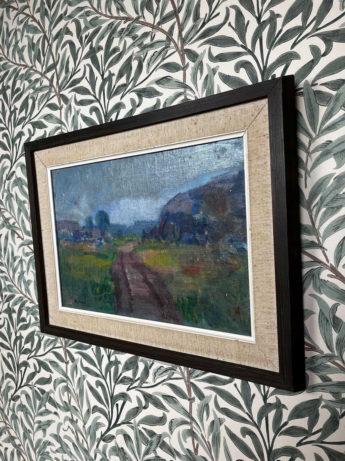 Bohuslän Landscape, 1940s, Swedish Listed Artist Ragnar Falk (1903–1977)  Oil Painting On Canvas Board photo 475.0