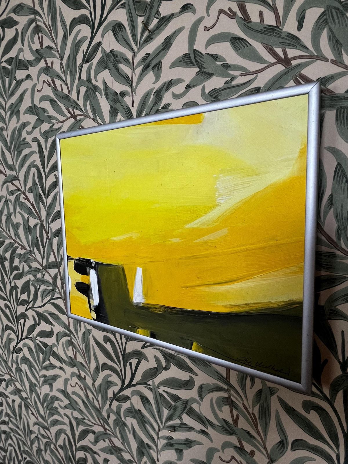 Abstract Landscape, 2004, Swedish Artist Stig Widholm, Oil Painting On Board photo 350.0