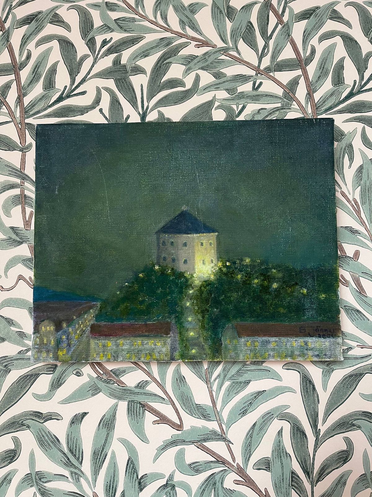 Skansen Kronan, 2001, Swedish Artist  B Jönner, Unframed Oil On Canvas