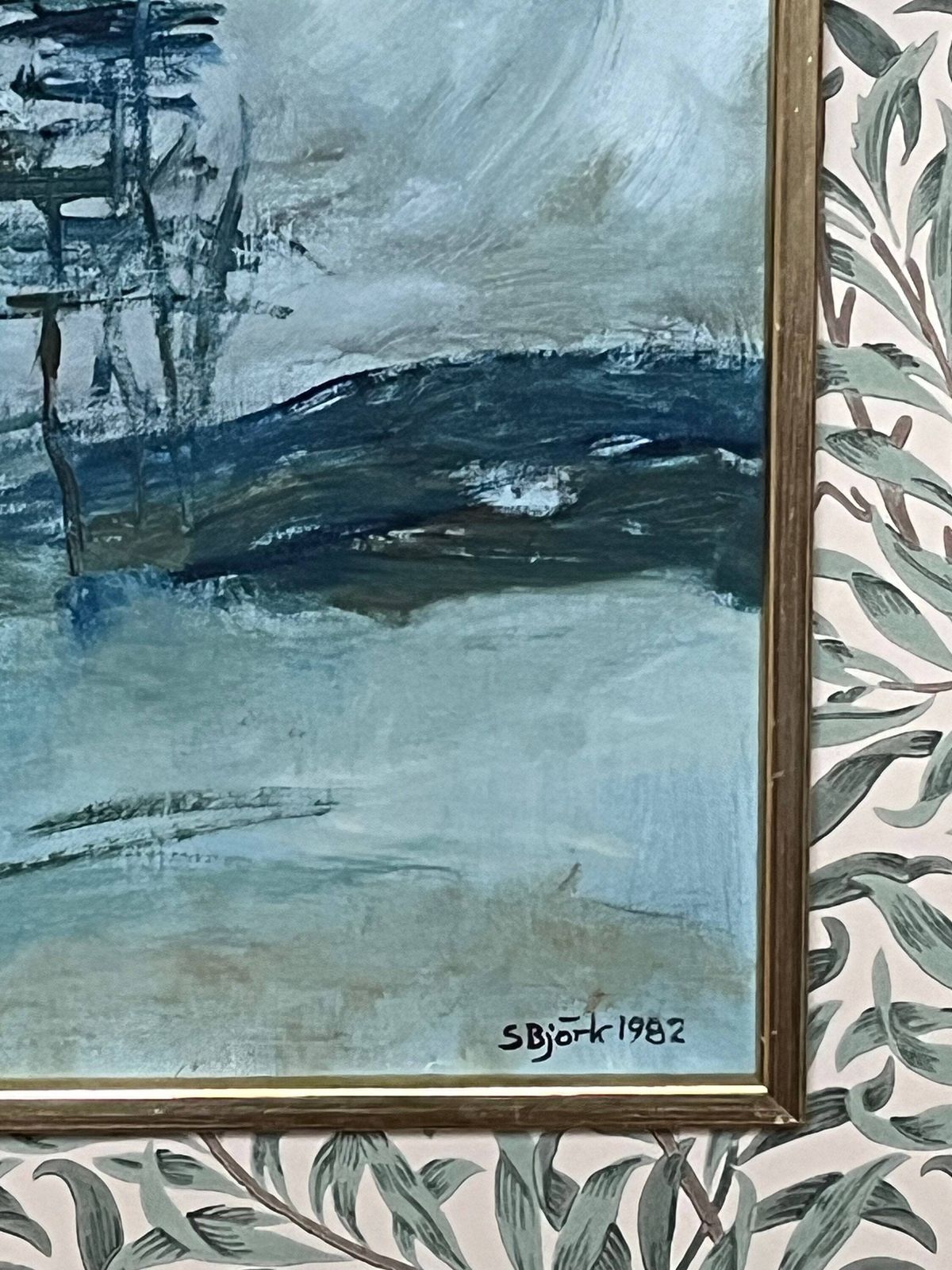 Semi Abstract Landscape, 1982, Swedish Artist Sven Björk,  Oil On Stretched Canvas photo 375.0