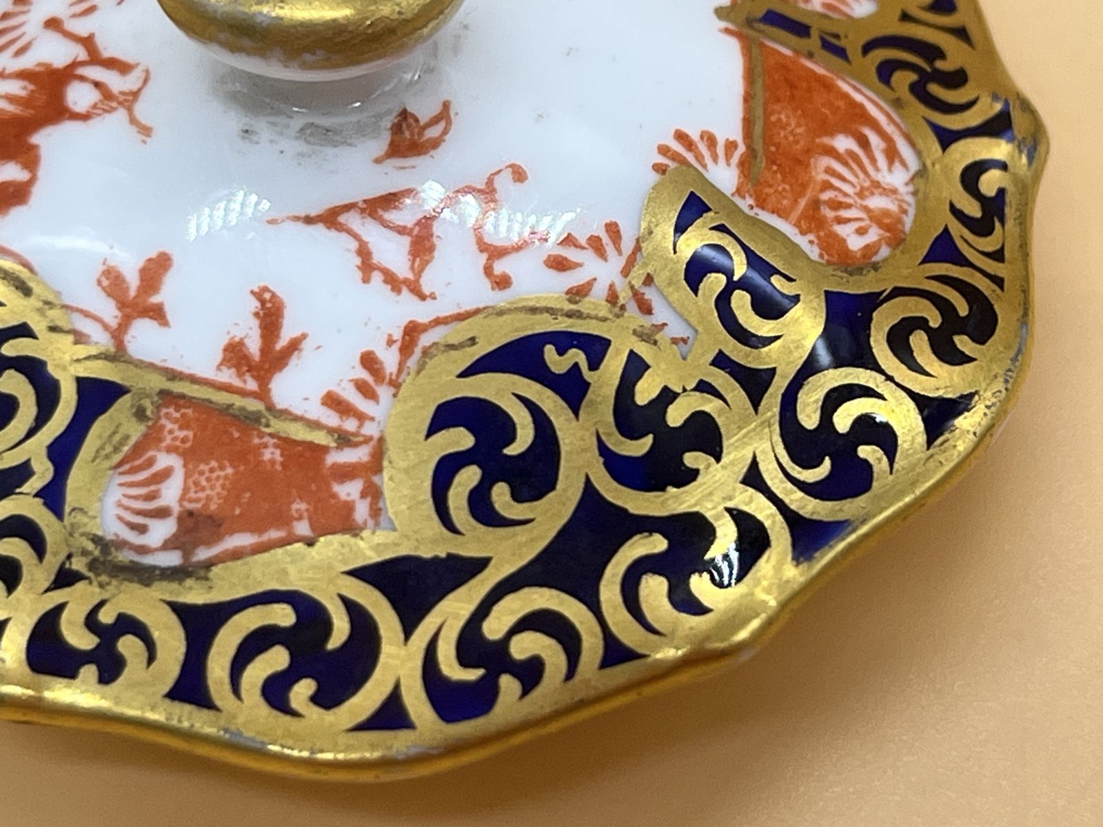 Antique Royal Crown Derby Porcelain Melton Imari Design Trinket Box. C1908. 2649. photo vintage