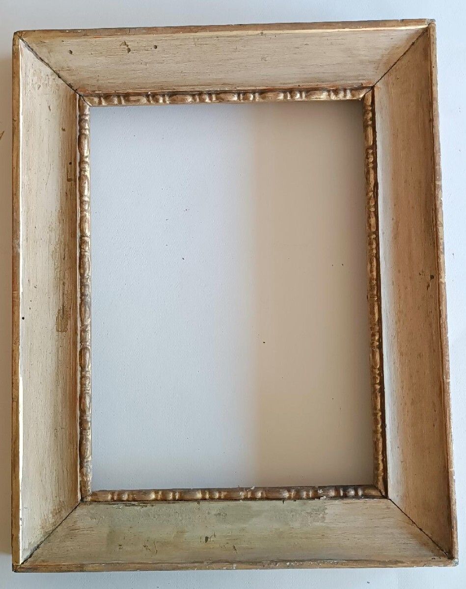 photo furniture Antique Empire Style Frame From The Early 19th Century, Lacquered And Gilded
