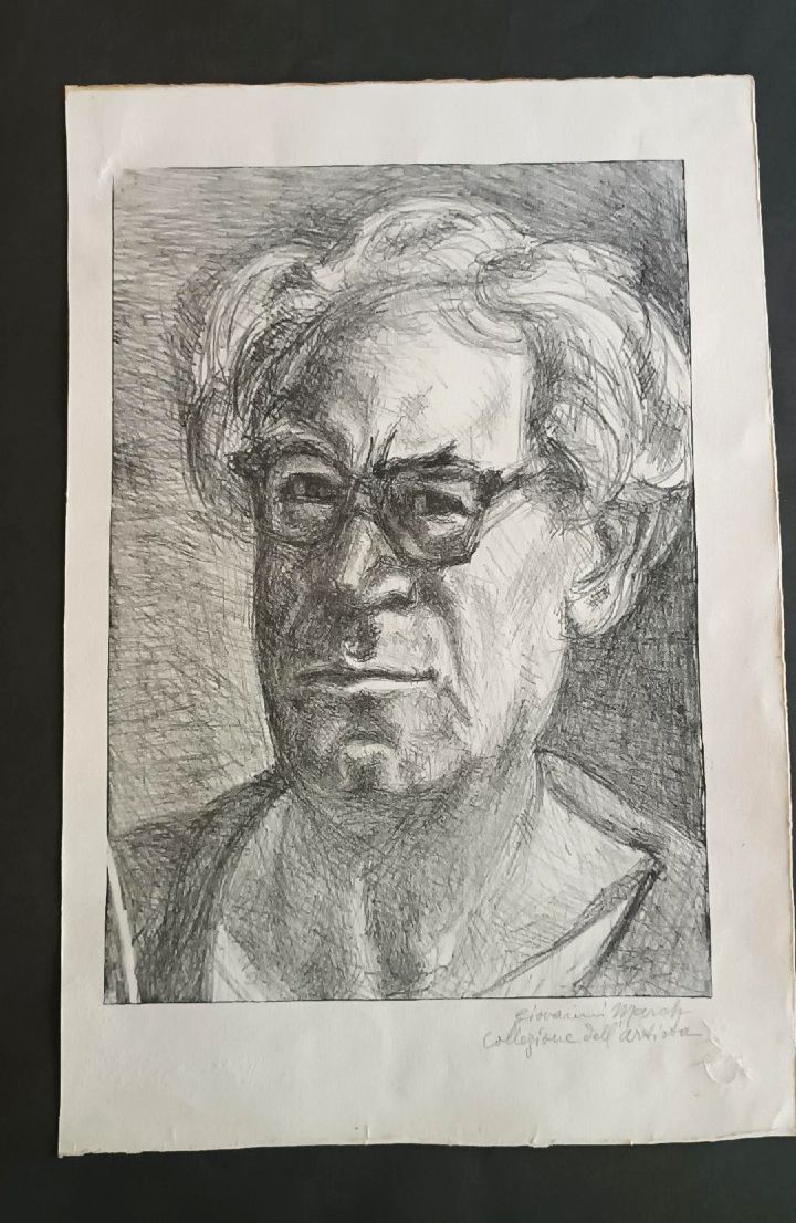 Portrait Drawing Of Erich Fromm  Giovanni March (Tunisi 1894  Livorno 1974)