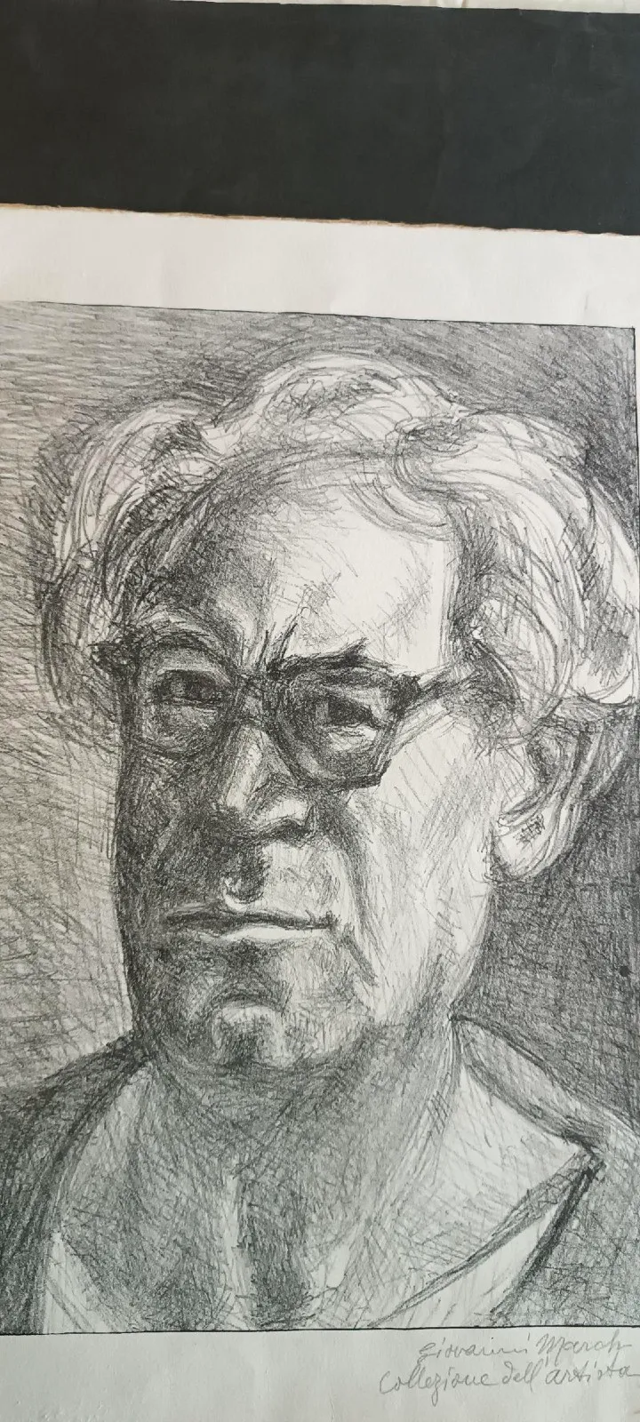 Portrait Drawing Of Erich Fromm  Giovanni March (Tunisi 1894  Livorno 1974) photo vintage