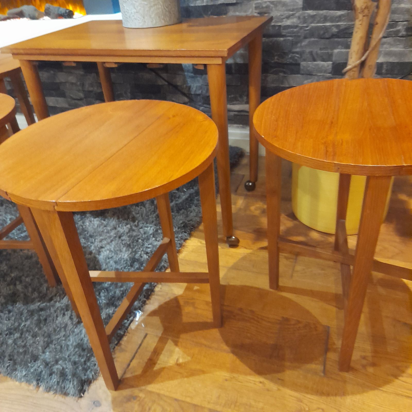 A 5 Peice Mid Century Danish Teak Nesting Tables By Poul Hundevad 1960s photo 225.0