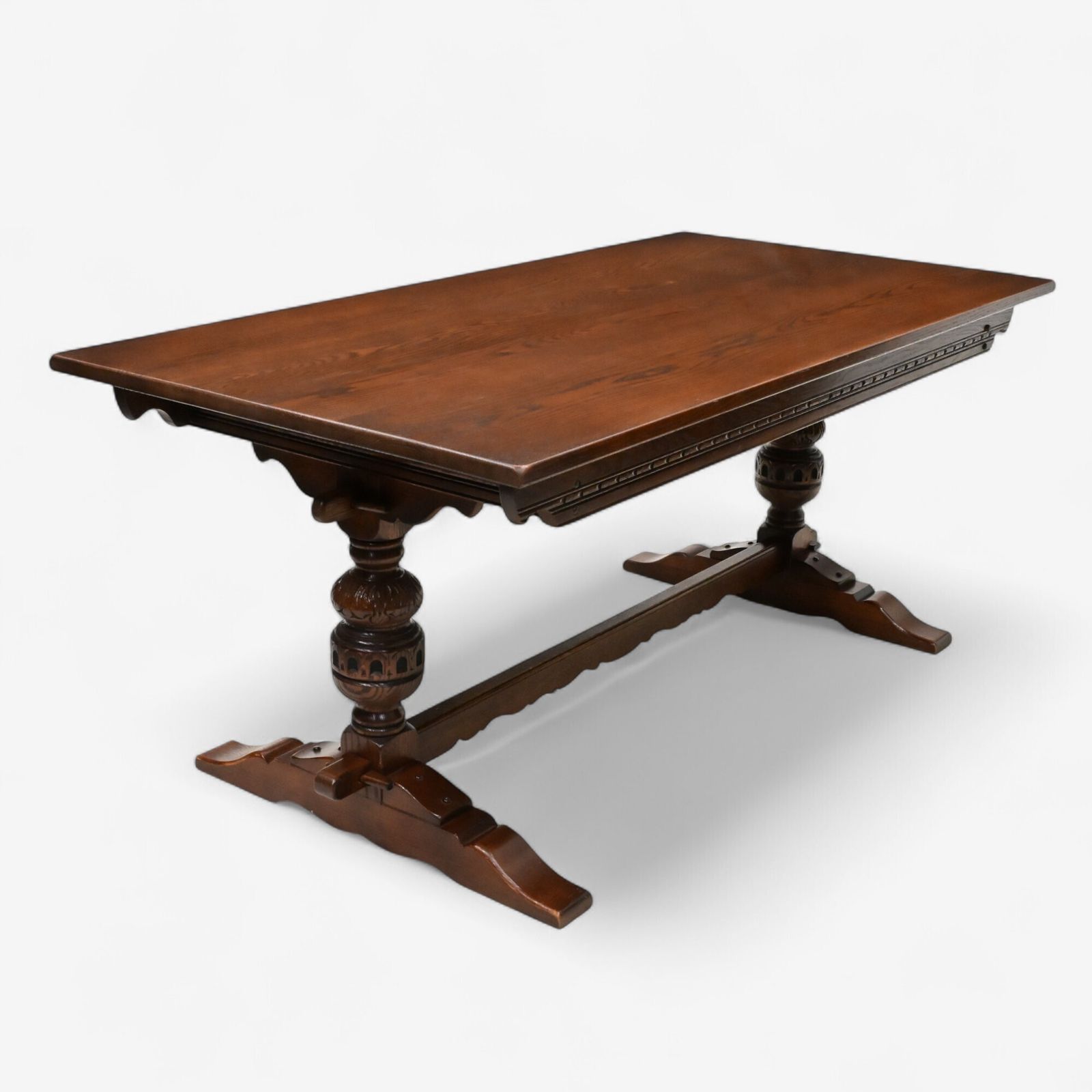 Old Charm Dining Table Solid Oak Large Seat Up To 8 Tudor Style Free Uk Delivery photo vinterior