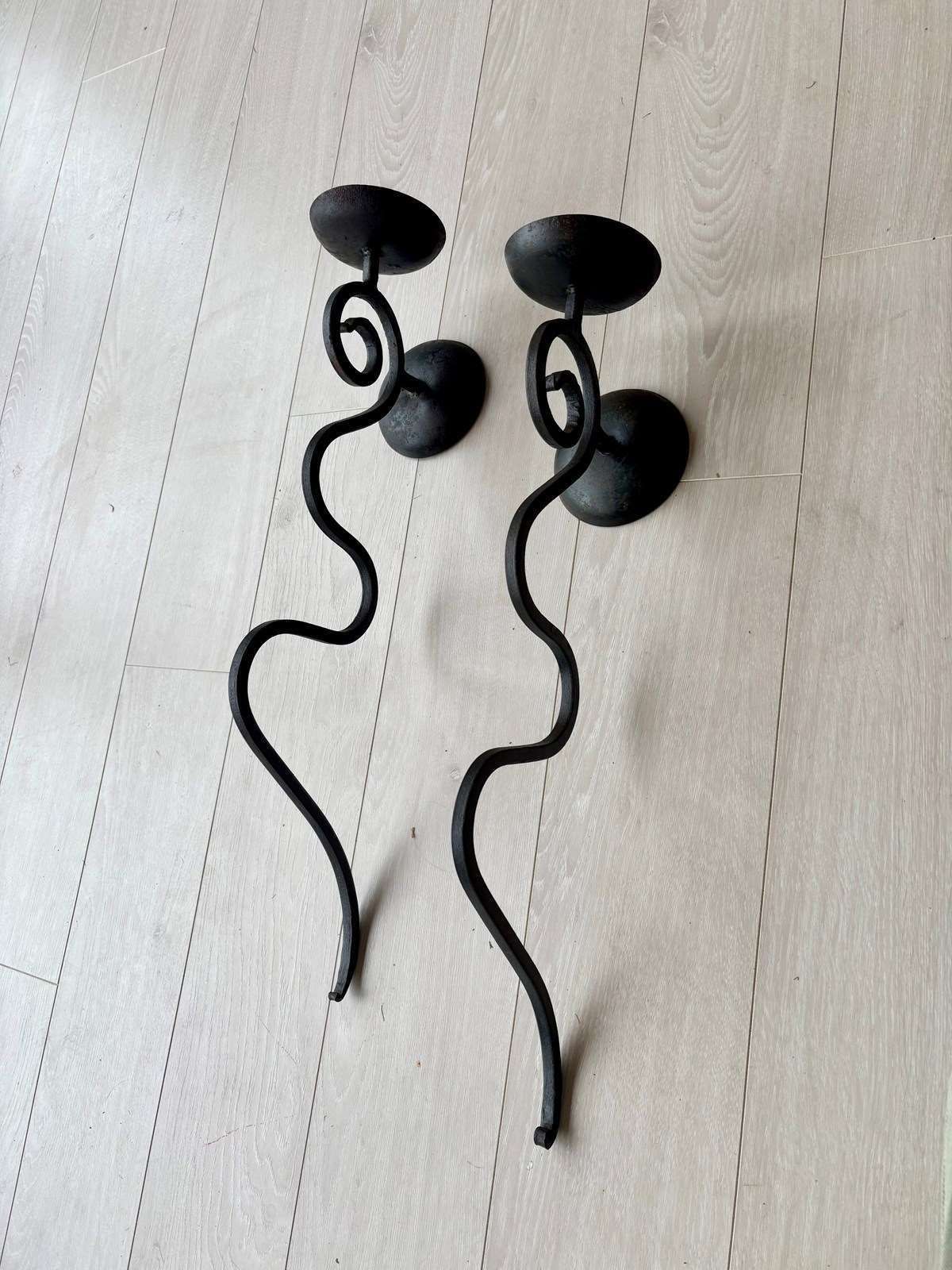 Pair Of French Iron Candle Sconces