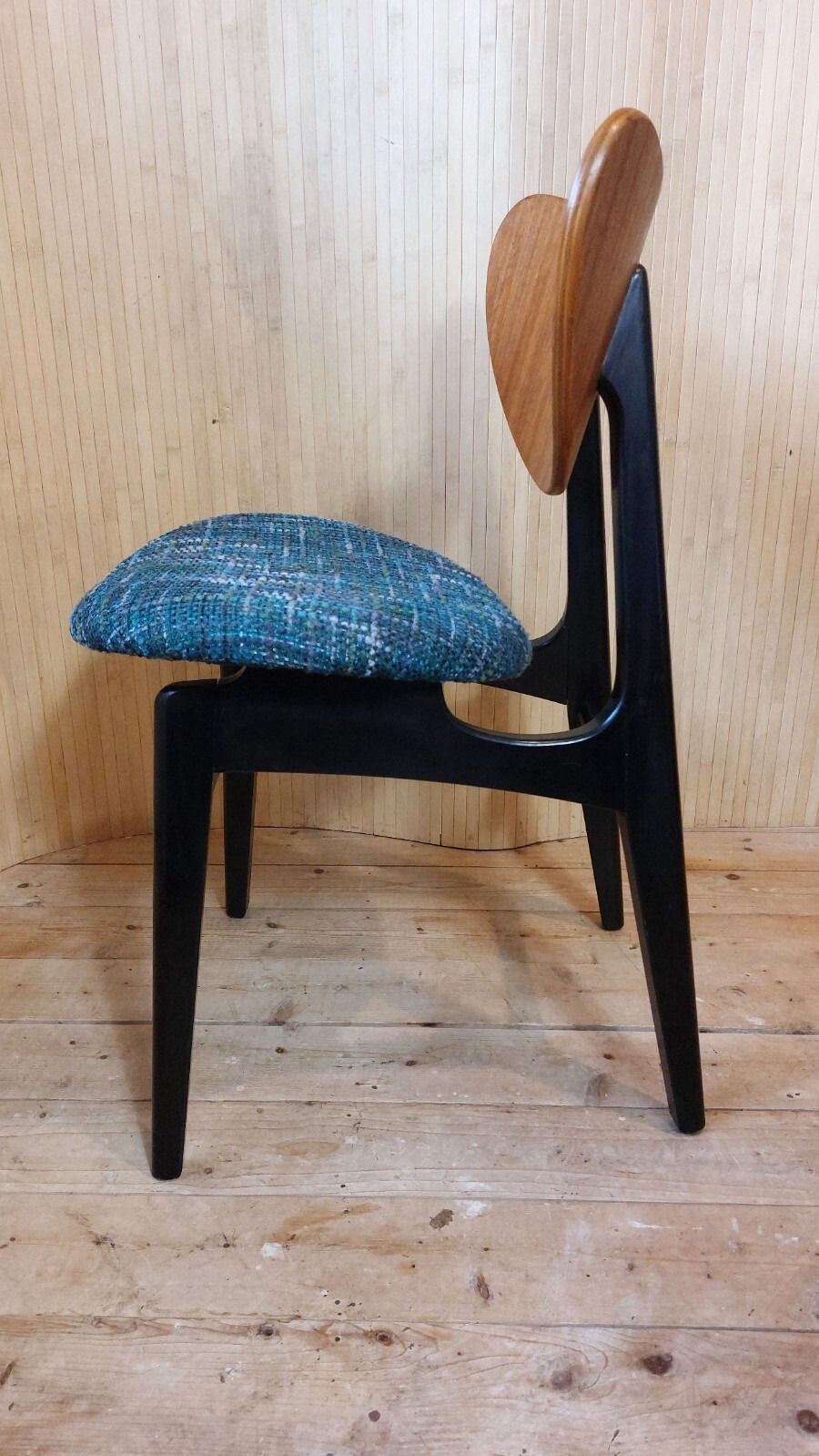 795.0 Fab Set Of 4 Vintage G Plan Butterfly Dining Chairs Restored Reupholstered Blue photo