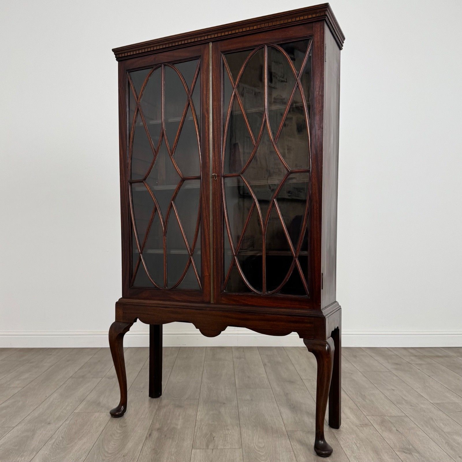 Antique 20th Century Display Cabinet In Mahogany photo Furniture