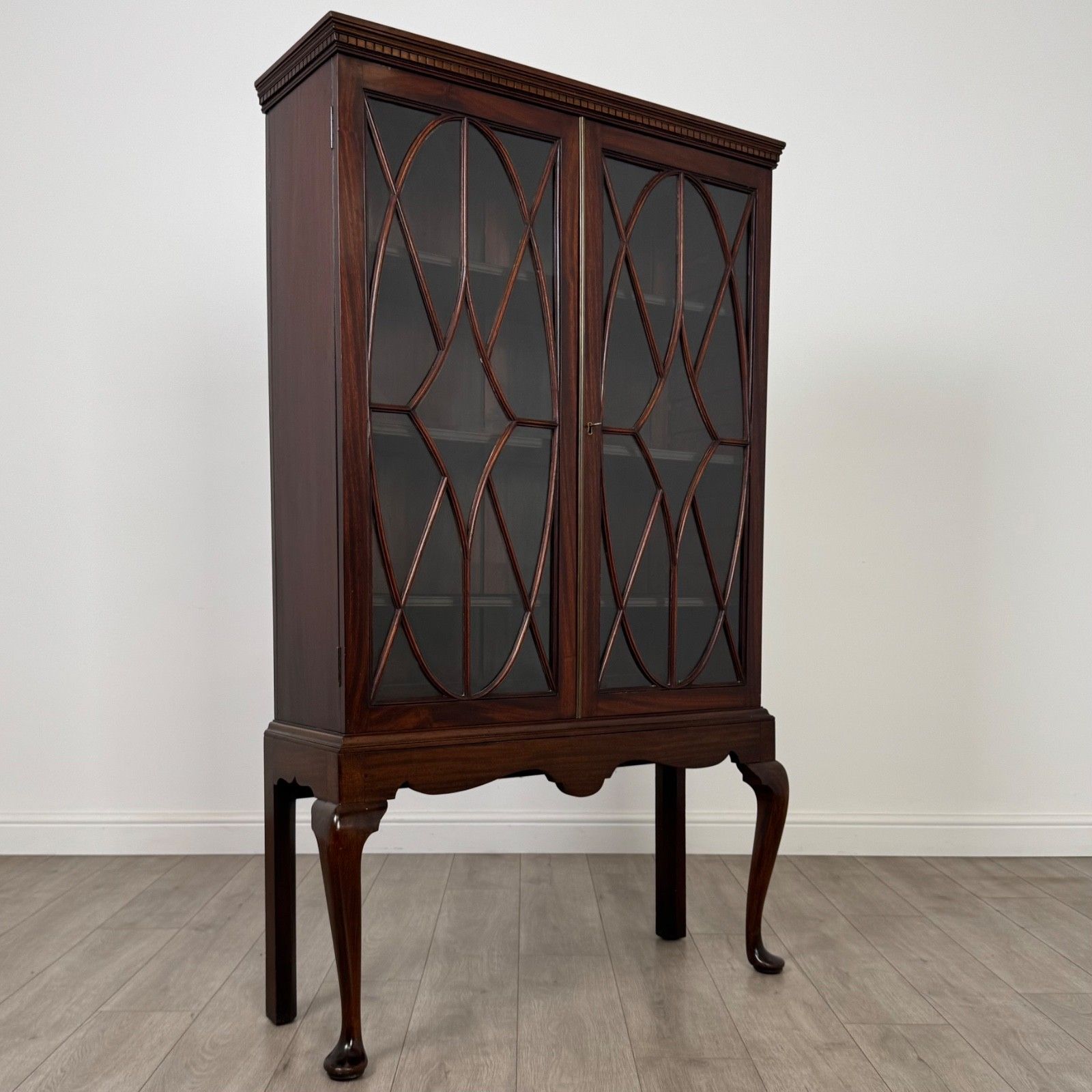 photo for sale Antique 20th Century Display Cabinet In Mahogany