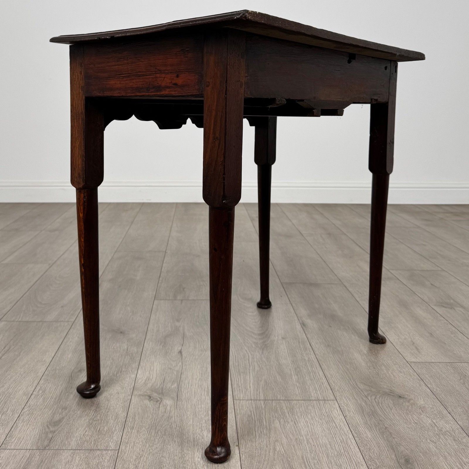 Antique 18th Century Good Quality Side Table In Oak photo Furniture