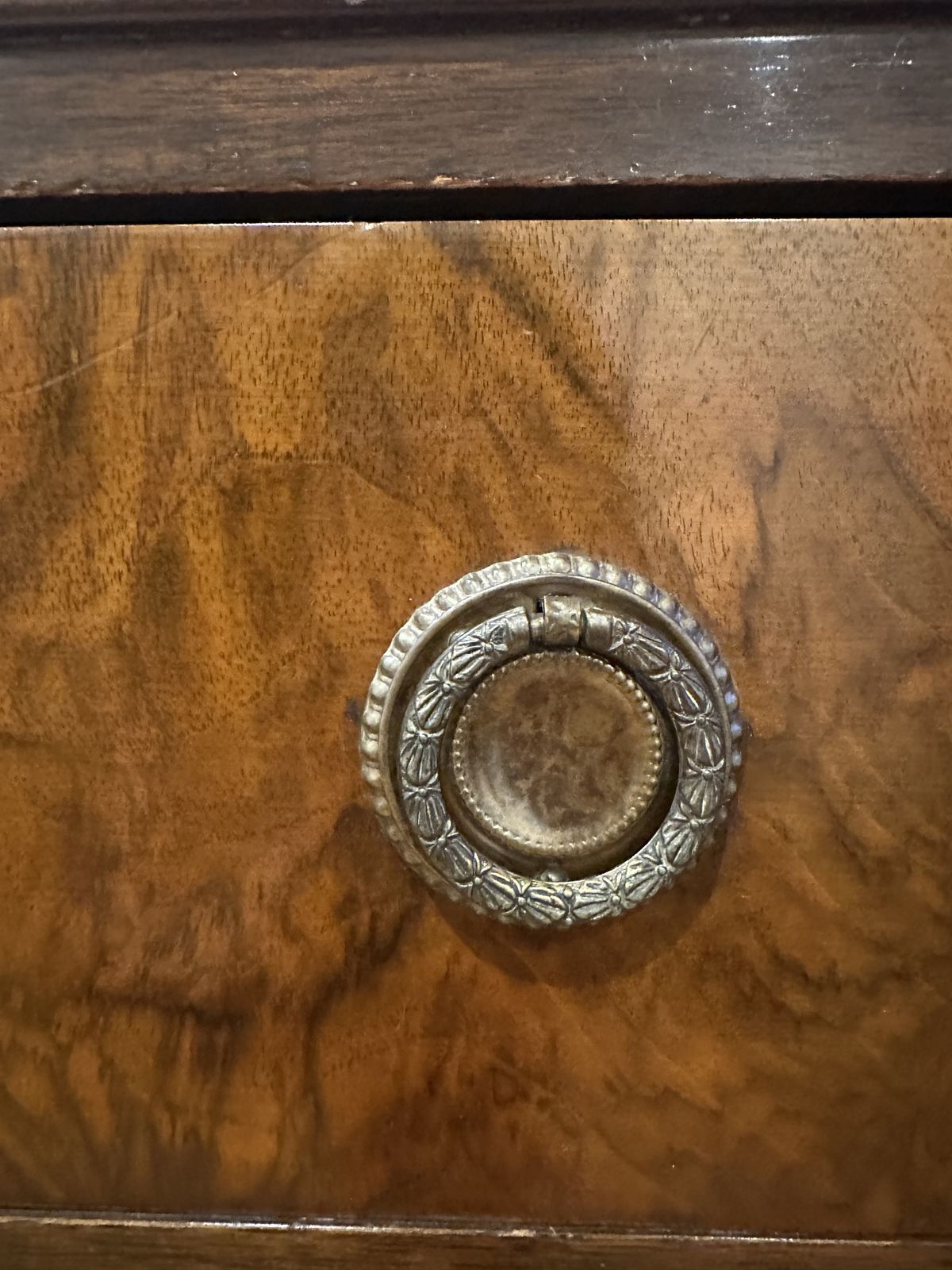 Mid 20th Century Walnut Veneer Chest Of Drawers photo buy