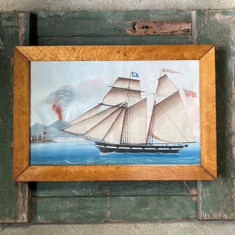19th Century Neapolitan Ship Painting  'Eliza'