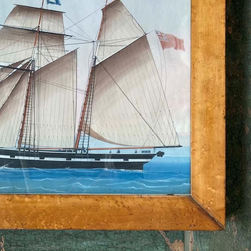 19th Century Neapolitan Ship Painting  'Eliza' photo 890.0