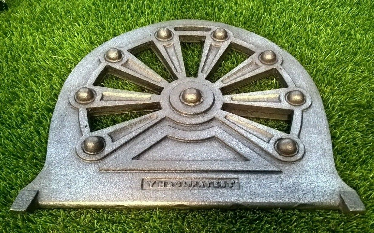 Unusual Original Cast Iron Chimney Damper Soot Flap photo for sale